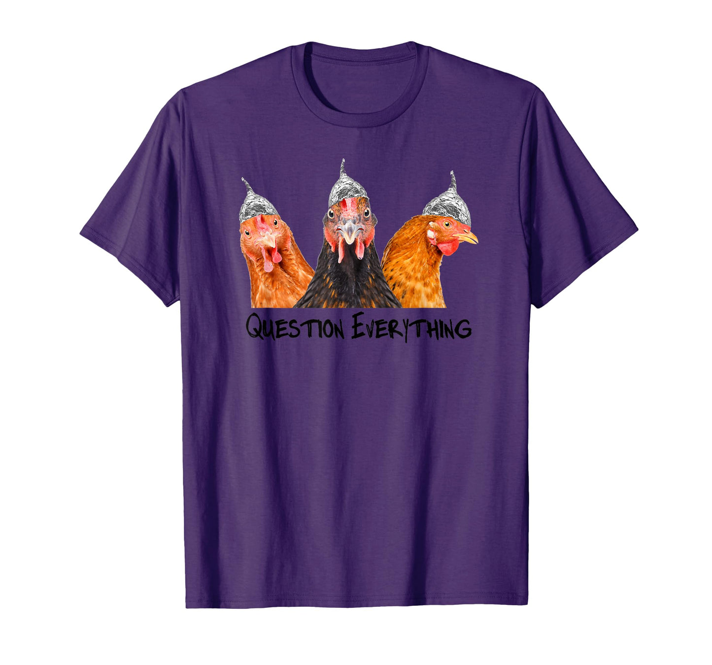 Tin Foil Hat Social Club Chicken Funny Conspiracy Theorist T-Shirt