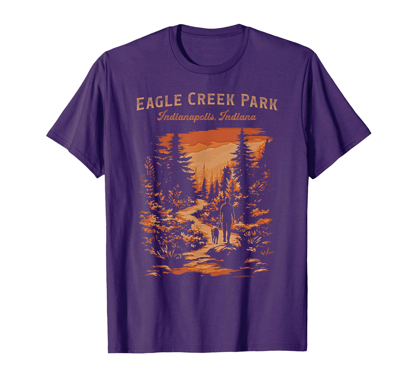 Eagle Creek Park Indianapolis Indiana Vintage Hiking Trail T-Shirt