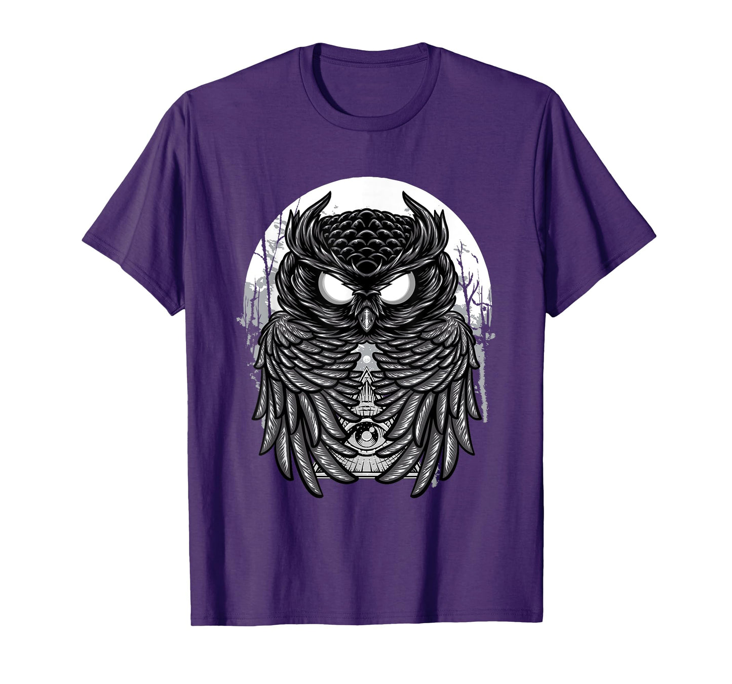 Spooky Midnight Owl - Goth Birds Animal Lover Ornithology T-Shirt