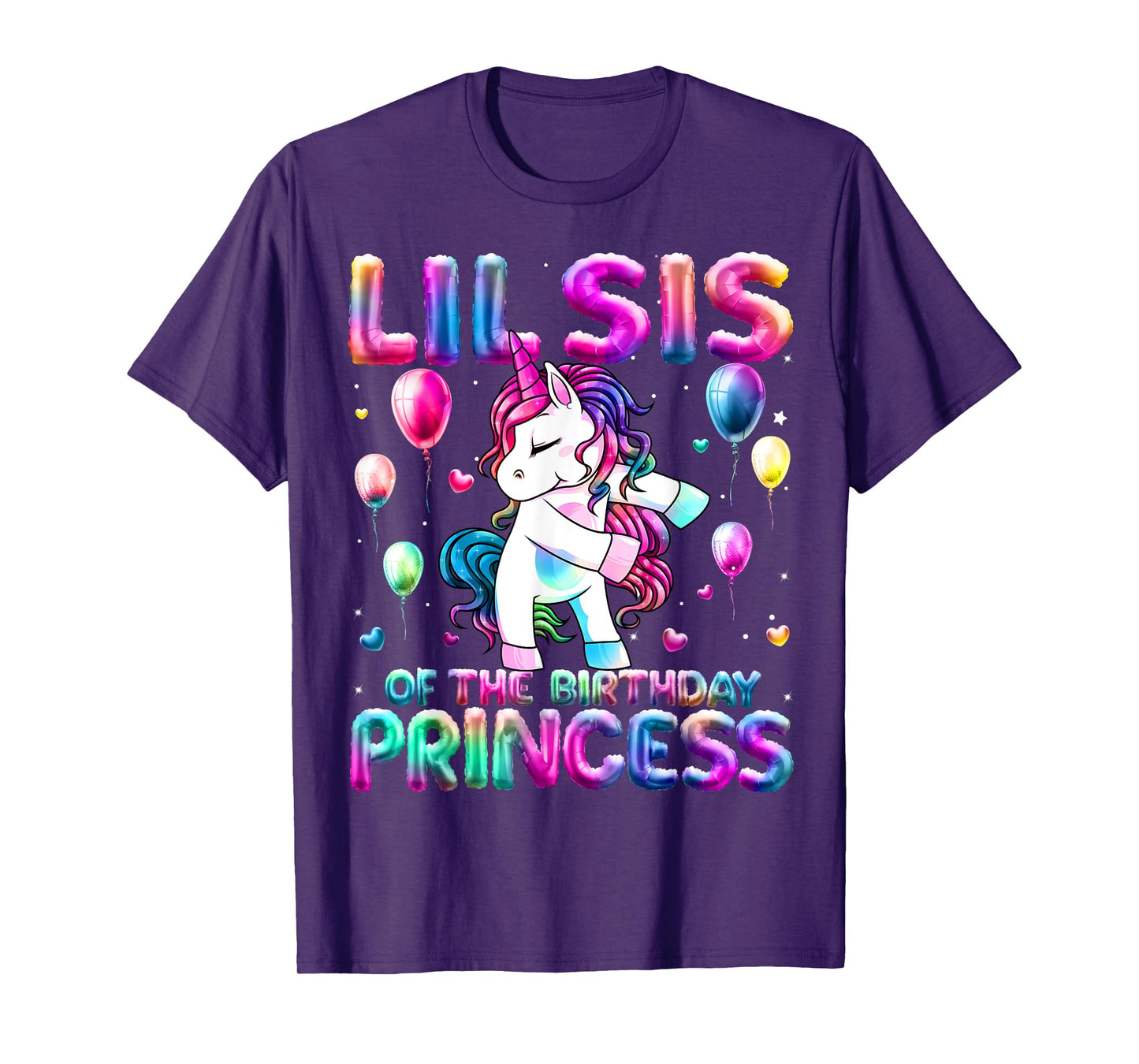 Sister of the Birthday Princess Girl Flossing Unicorn Sister T-Shirt
