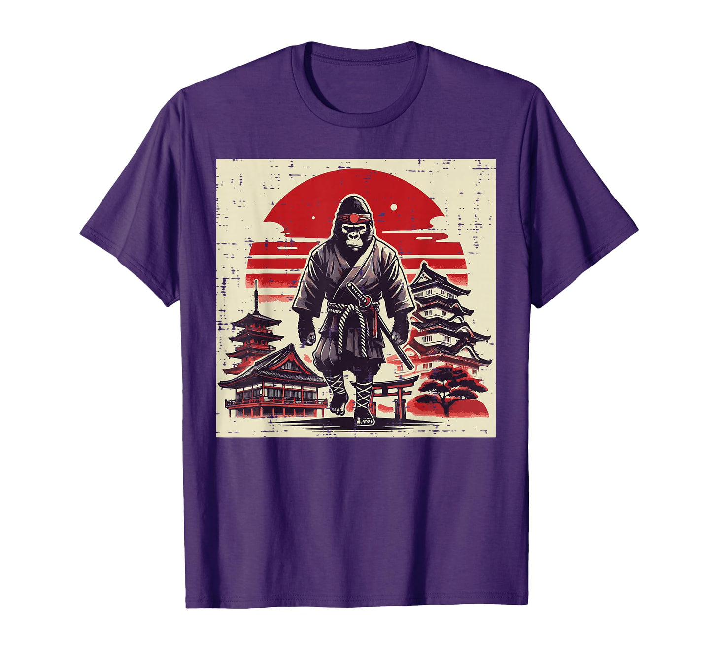 Bigfoot Samurai Kimono Japanese Sasquatch Men Women Kids T-Shirt