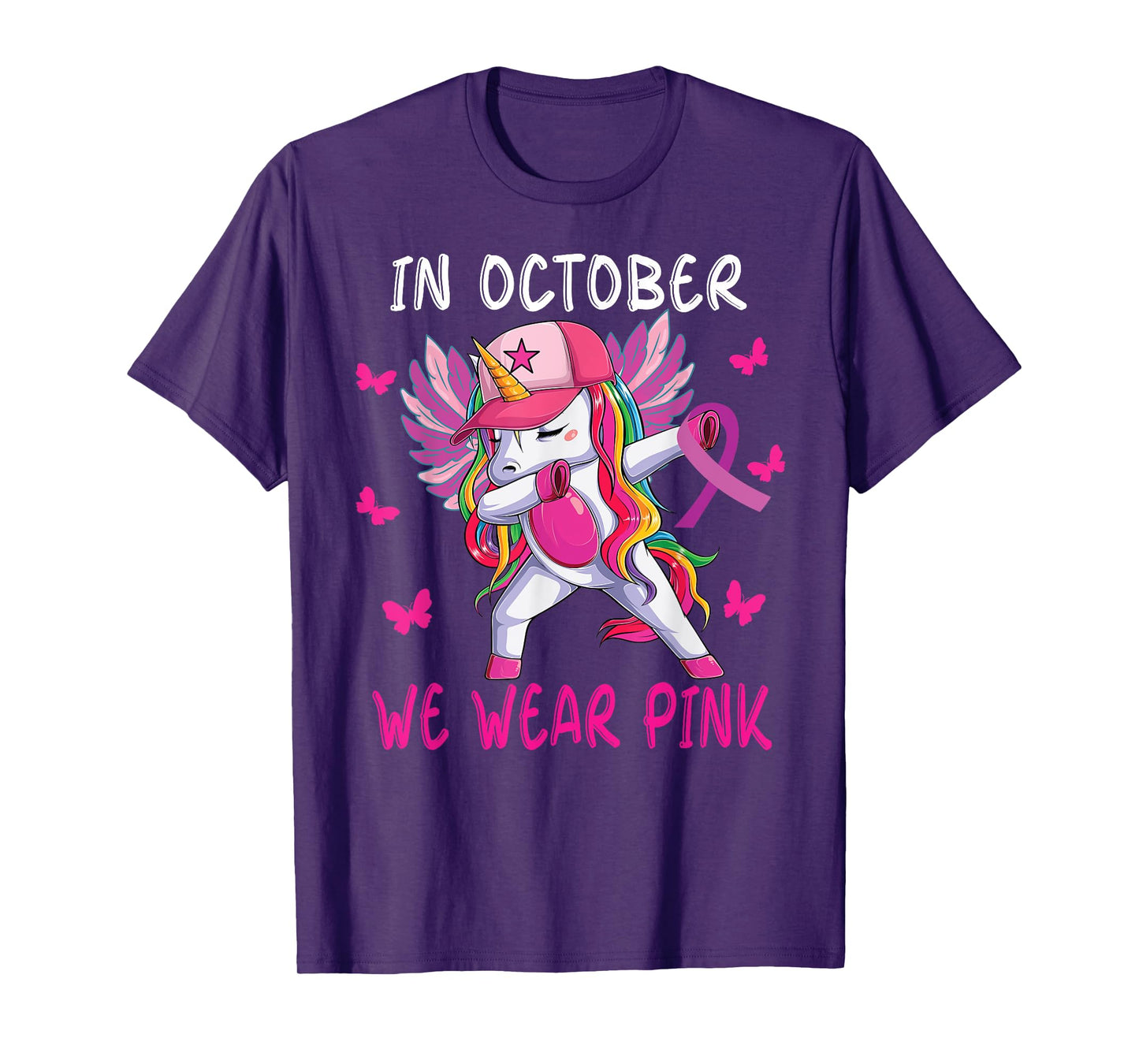 girls breast cancer awareness for toddlers kids Women T-Shirt