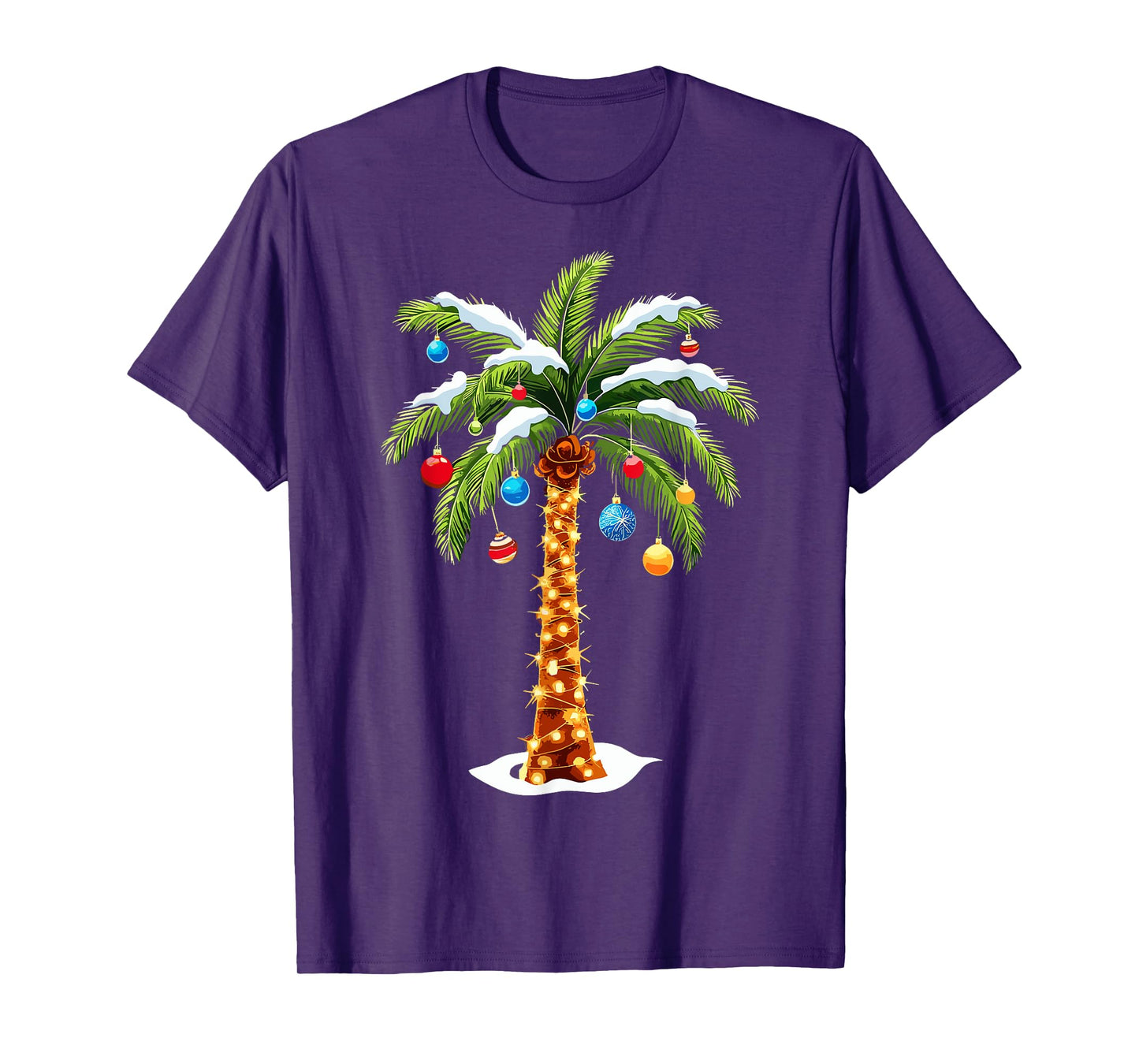 Christmas Palm Tree Hawaiian Tropical Xmas T-Shirt