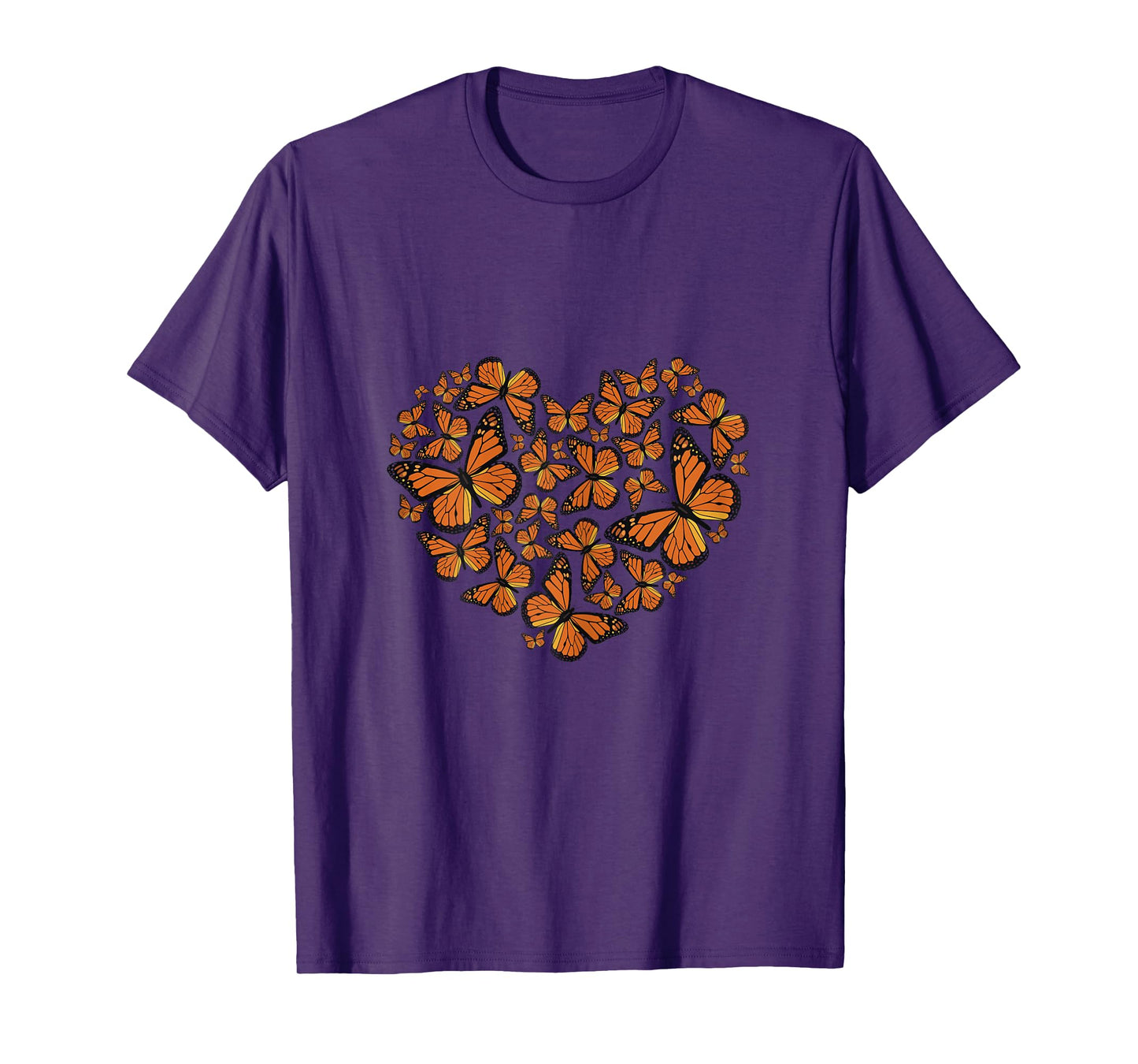 Monarch Butterfly Love Heart Tshirt Gift for Women and Girls T-Shirt