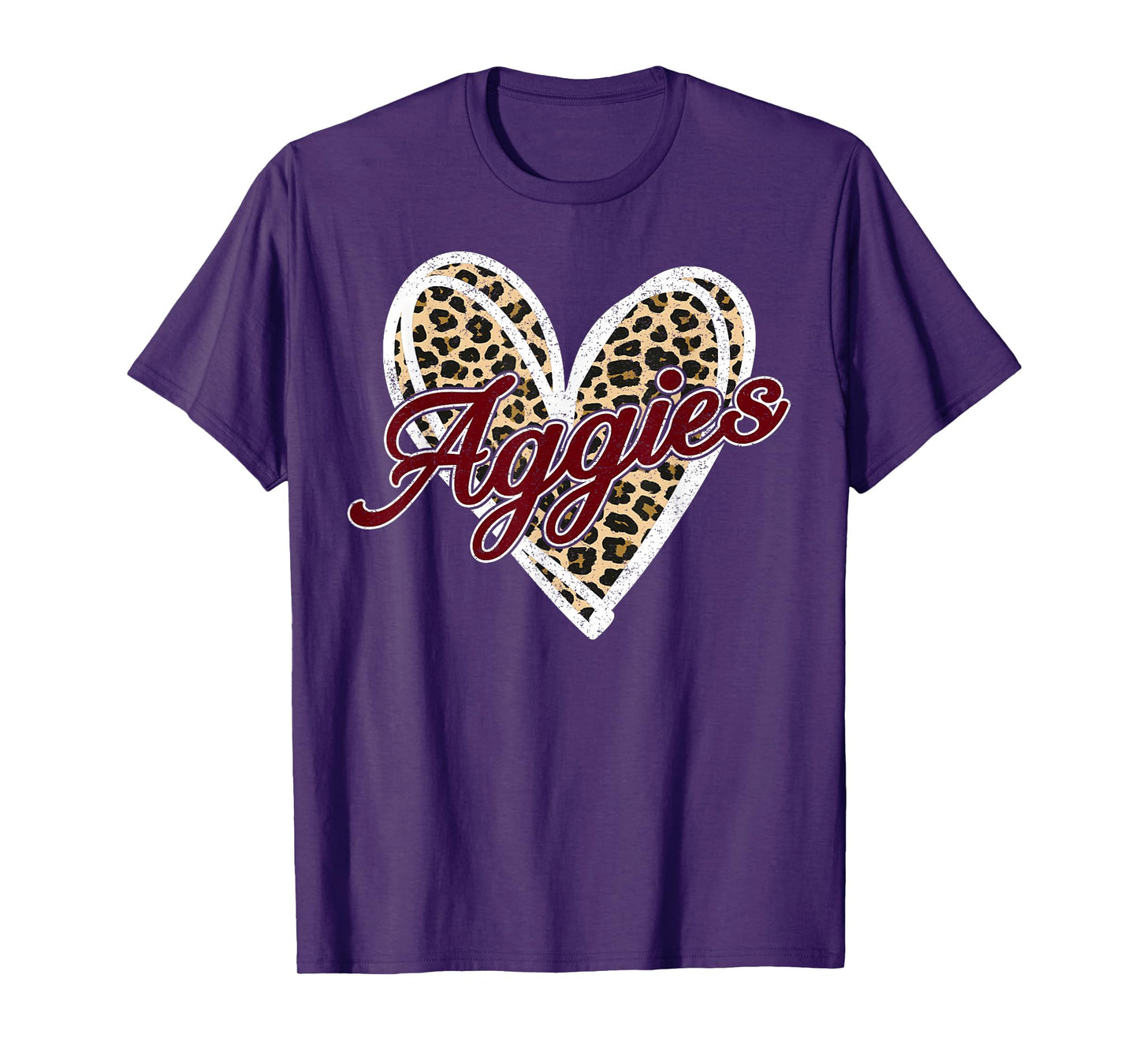 Retro Personalized Aggies-Heart Men Women Kid T-Shirt