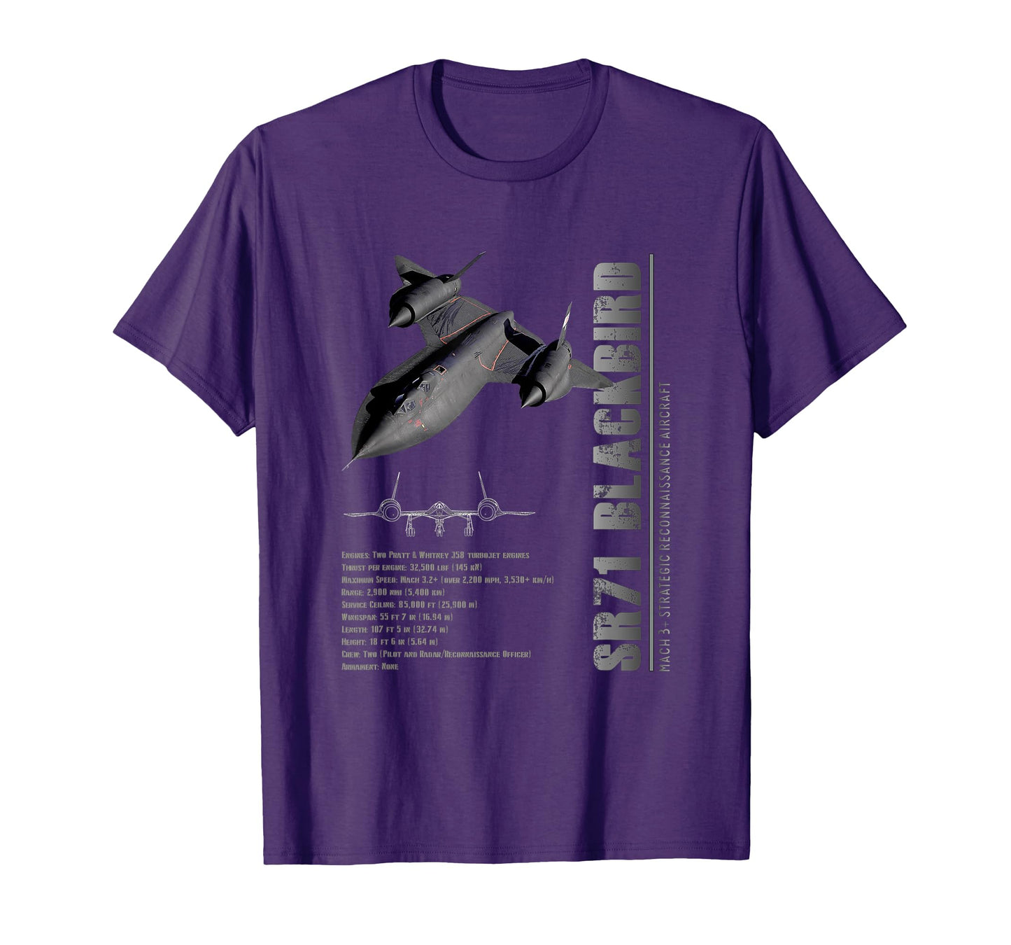 SR71 Blackbird Aircraft-Spec T-Shirt