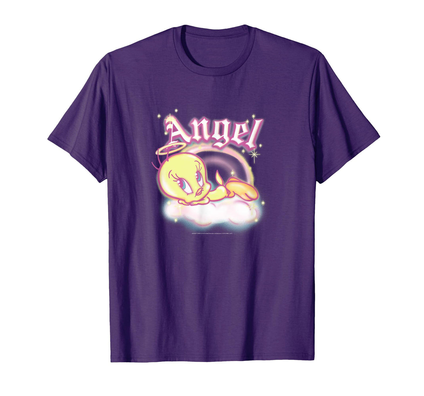 Looney Tunes Tweety Bird Angel in Clouds T-Shirt