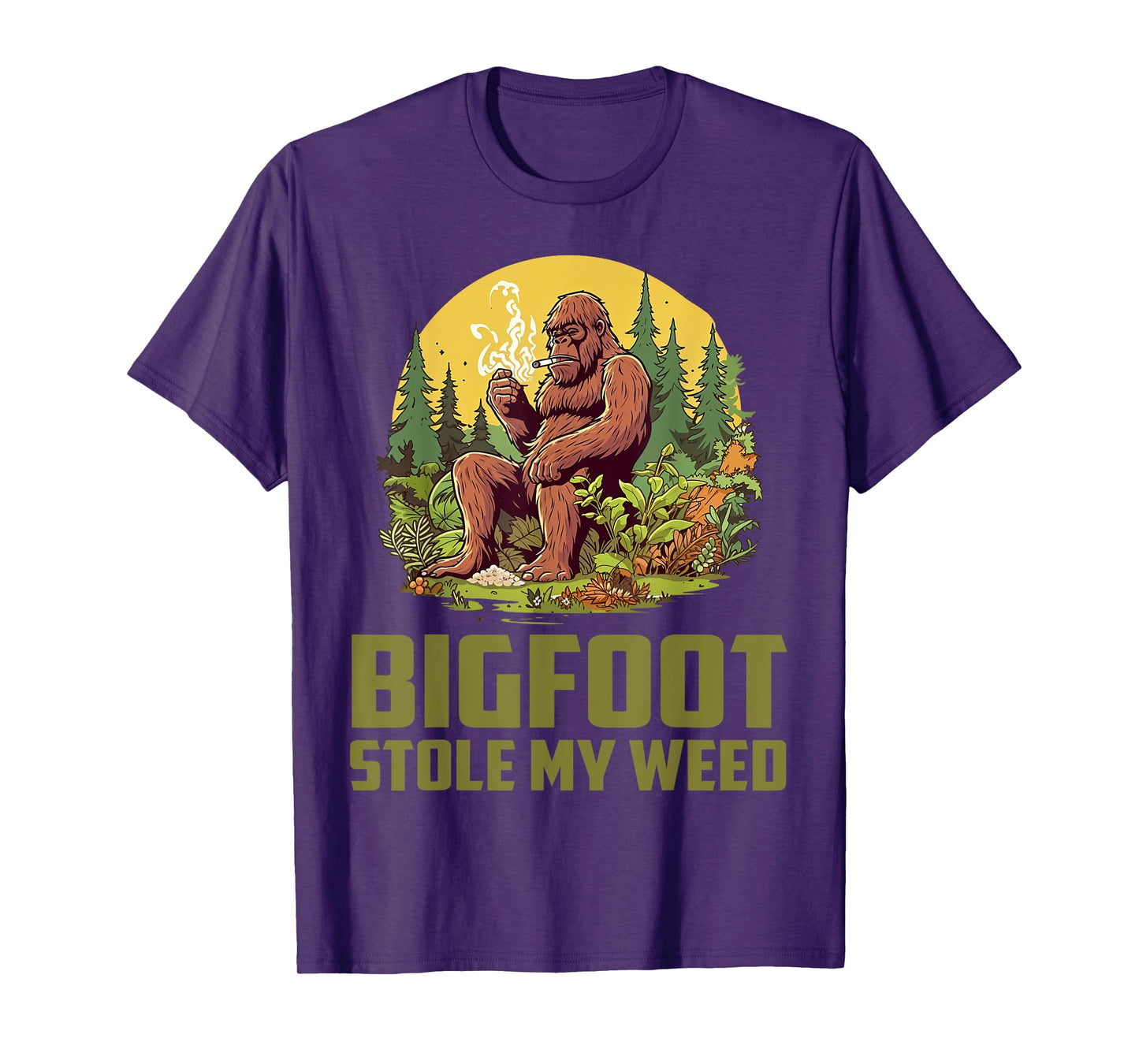 Bigfoot Stole My Weed Funny Mythical Legendary Bigfoot T-Shirt