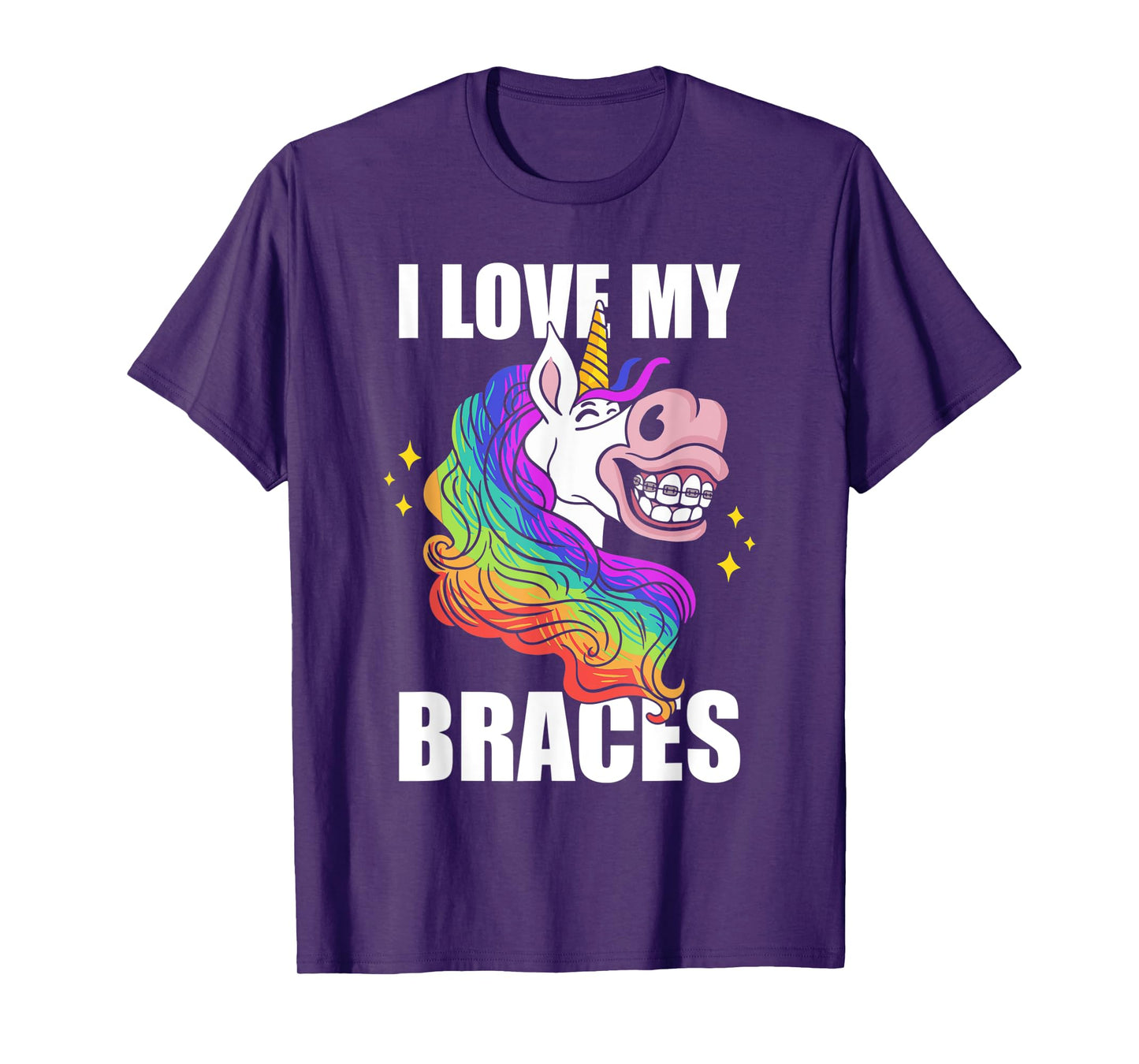 I Love My Braces Unicorn Dental Hygiene Orthodontist Girls T-Shirt