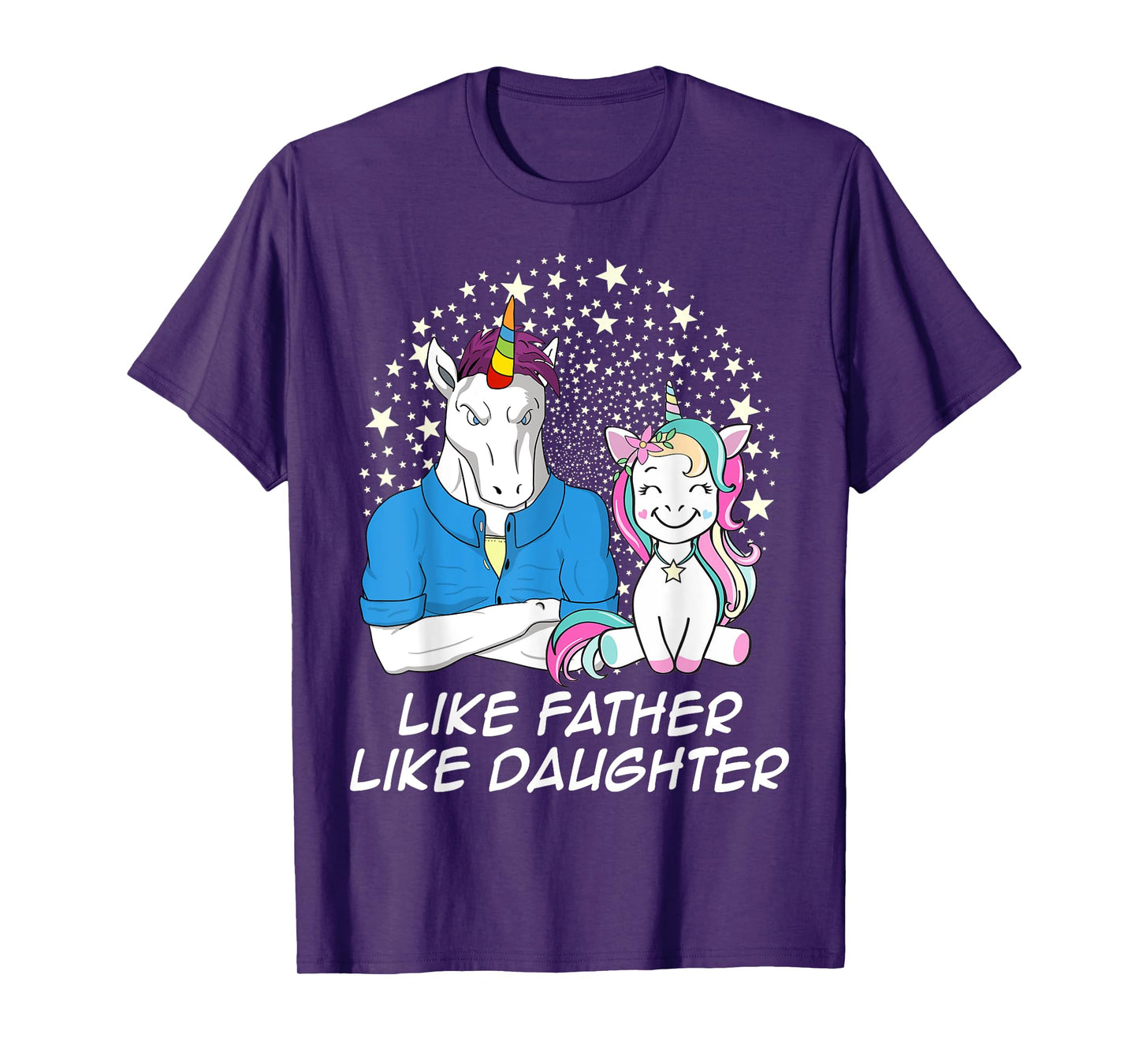 Like Father Like Daughter Unicorn Matching For Dad Kid T-Shirt
