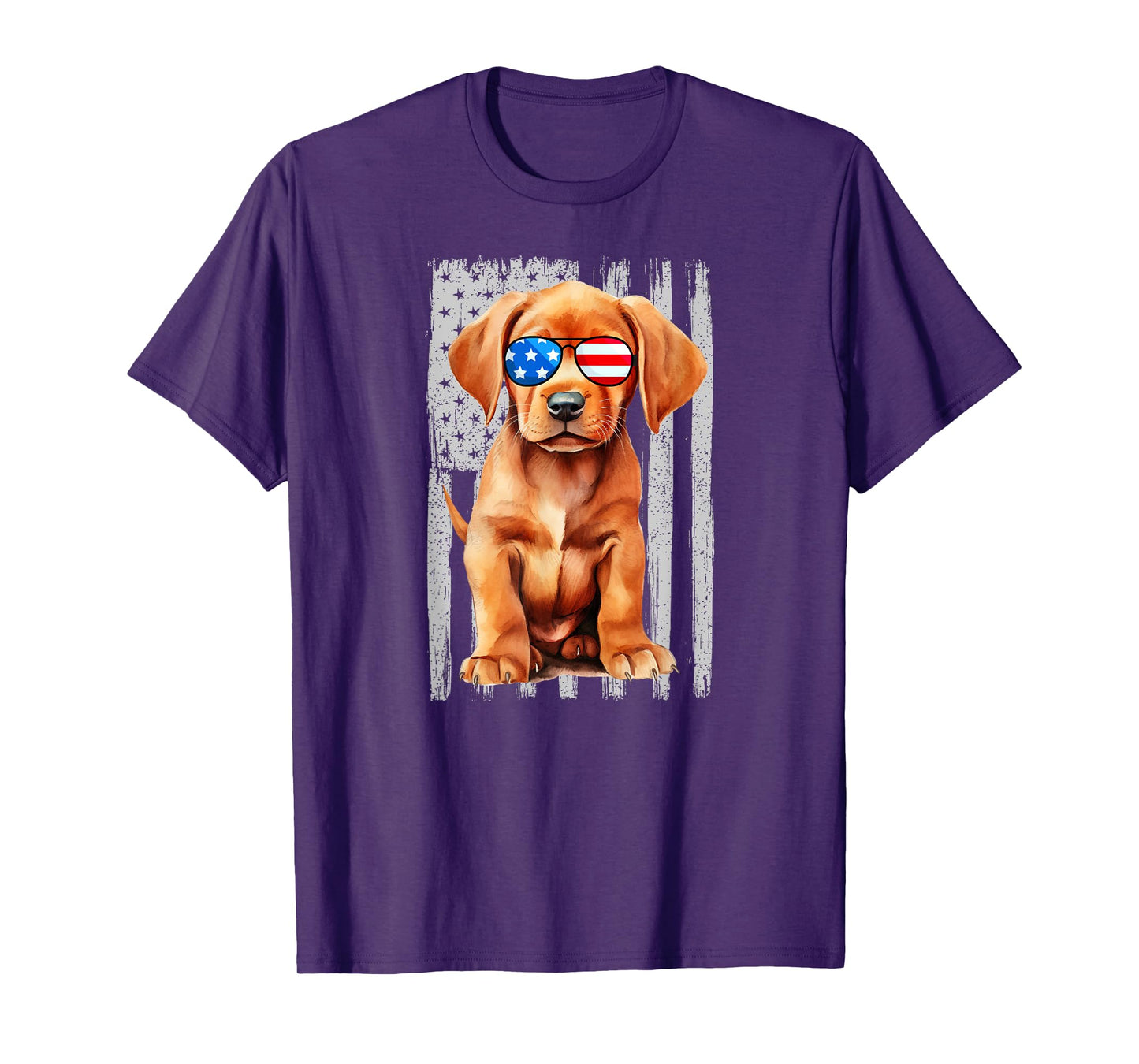 Fox Red Lab Mom Dad Flag Labrador Retriever T-Shirt