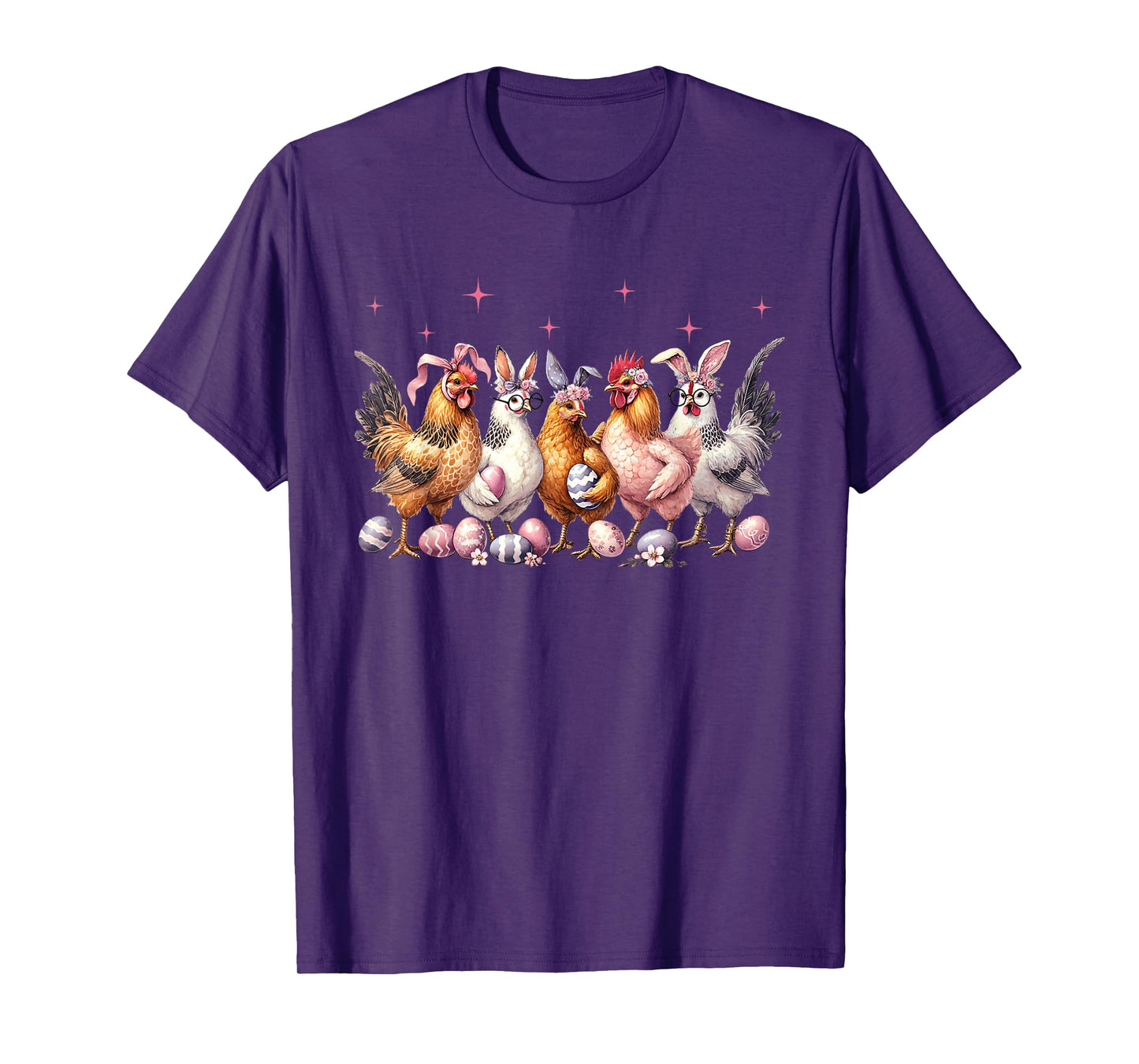 Easter Bunny Farm Chicken Bunny Ears T-Shirt