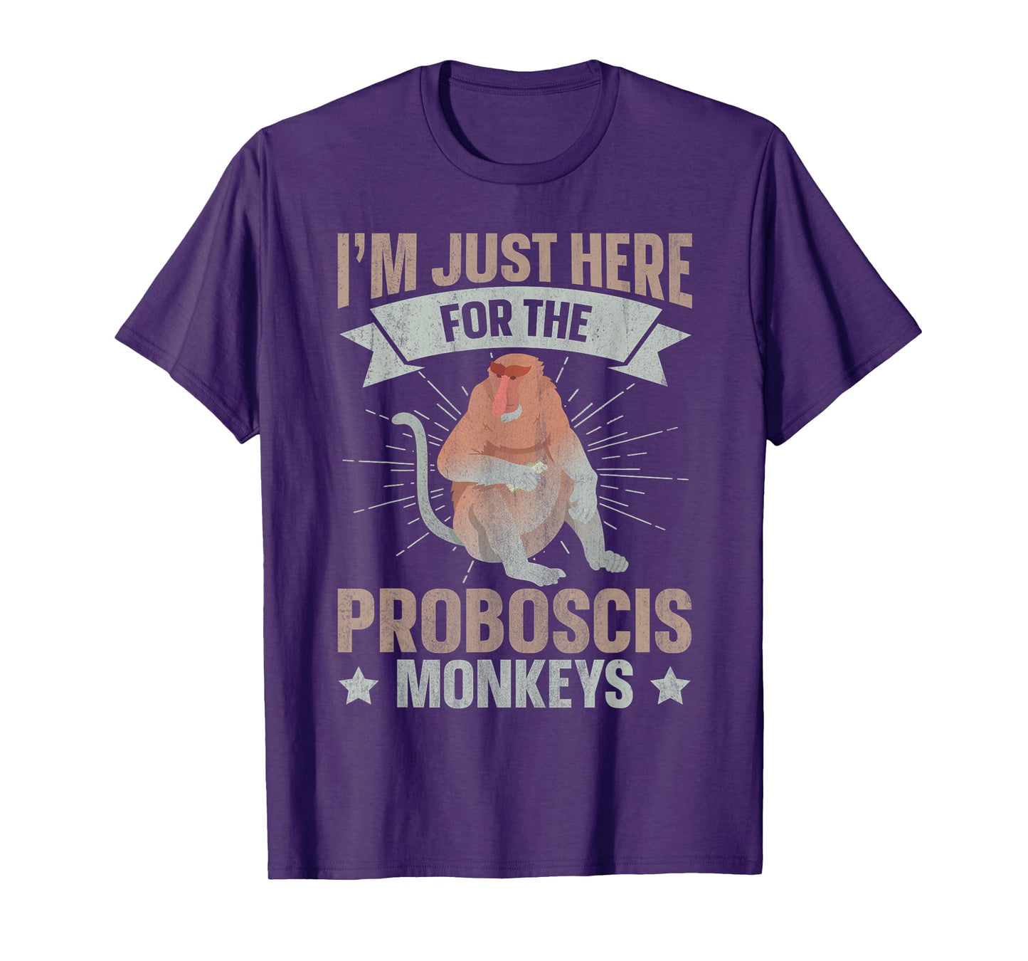 Long Nosed Monkey Design for a Proboscis Monkey Fan T-Shirt
