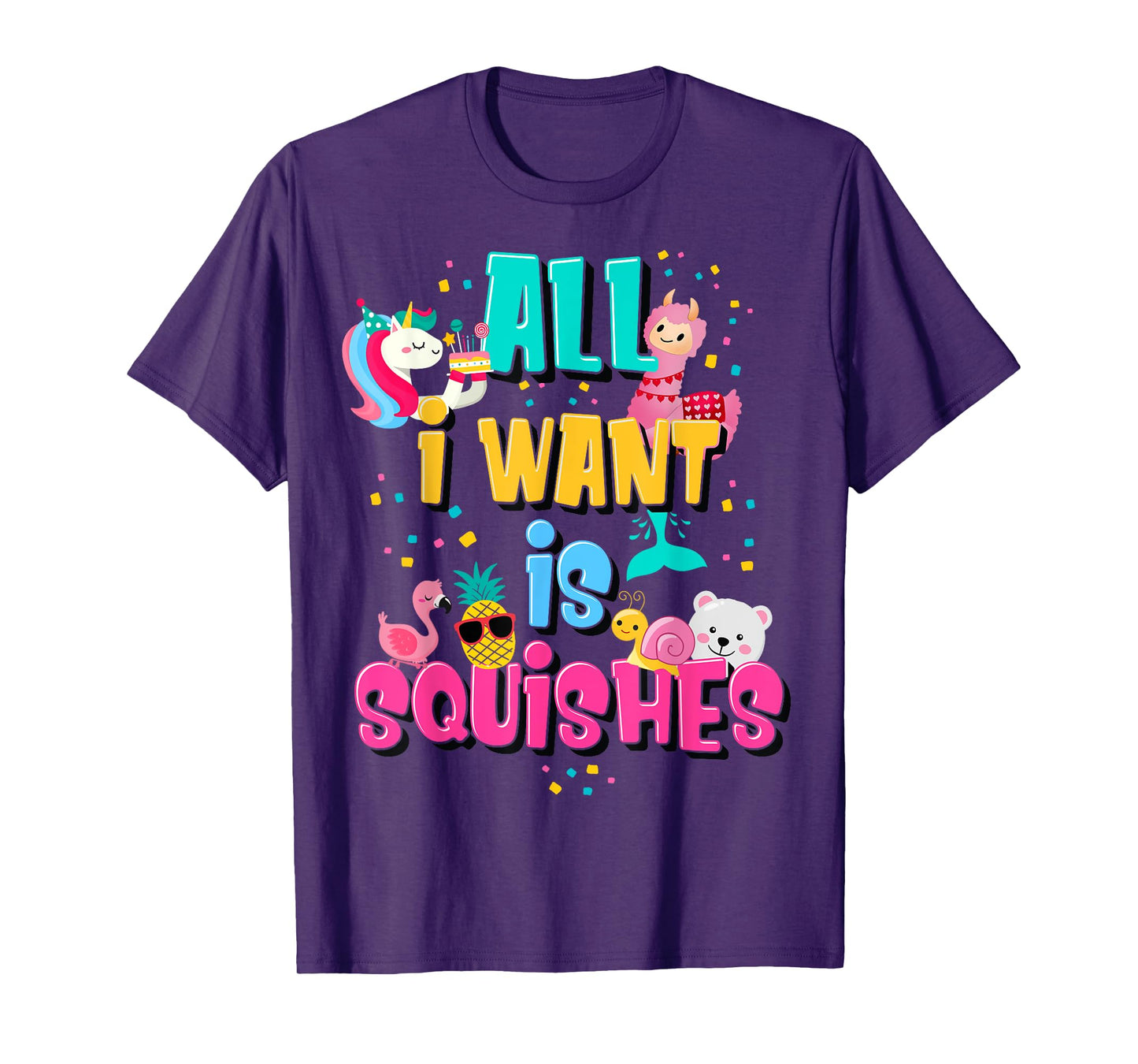 Girls Who Love A Squishy Colorful All I Want is Squishies T-Shirt