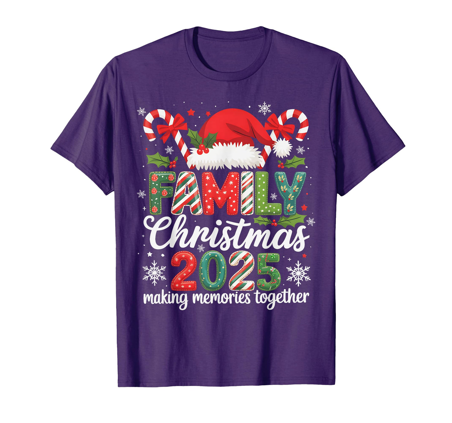Family Christmas 2025 Matching Group Outfit Xmas Squad Santa T-Shirt