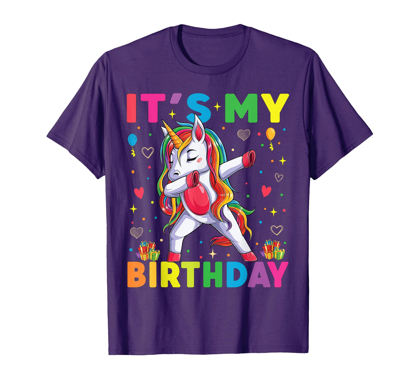 It's My Birthday for Girls Unicorn Dabbing T-Shirt