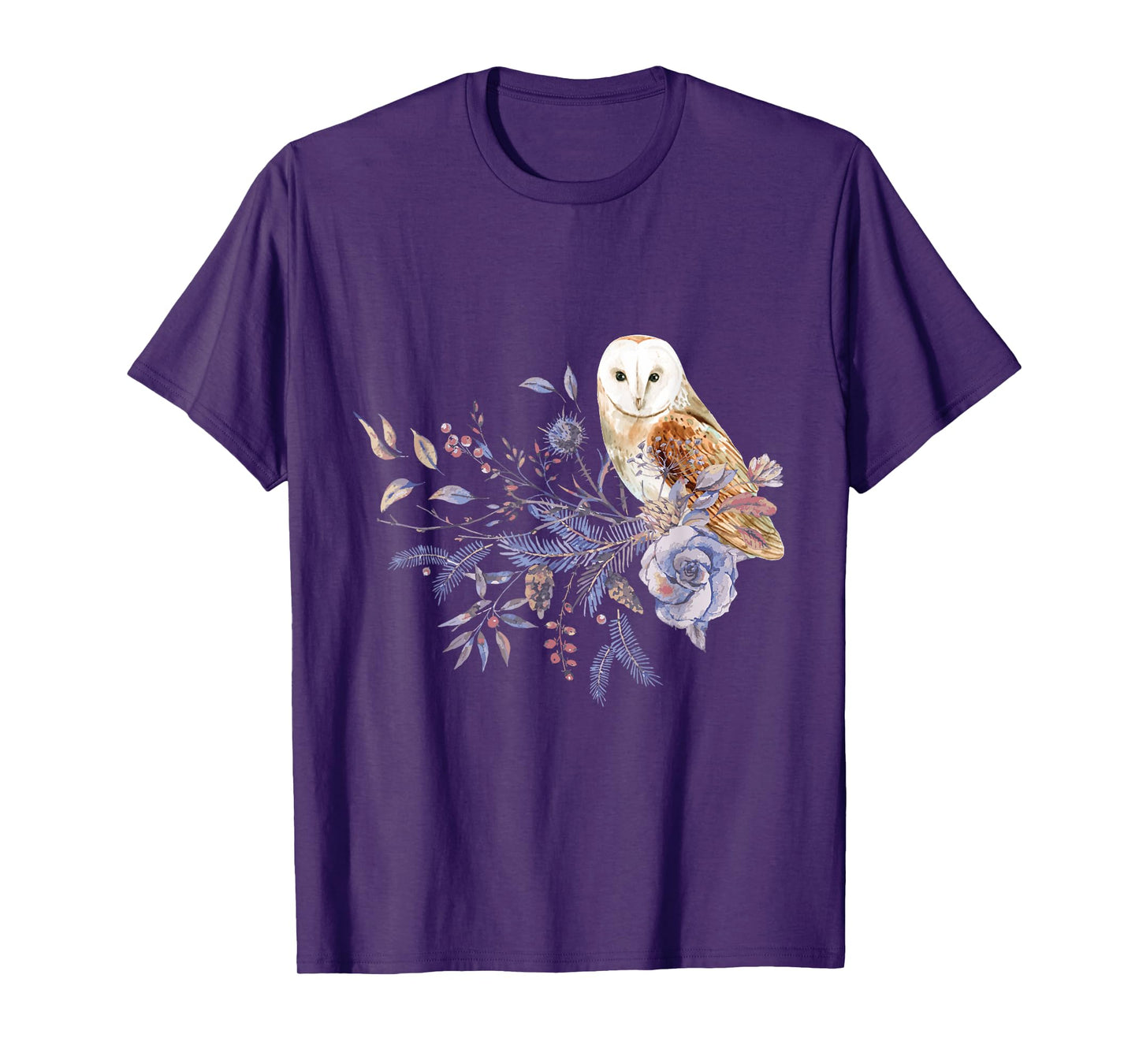 Floral Owl Bird Lover Gift Birds T-Shirt