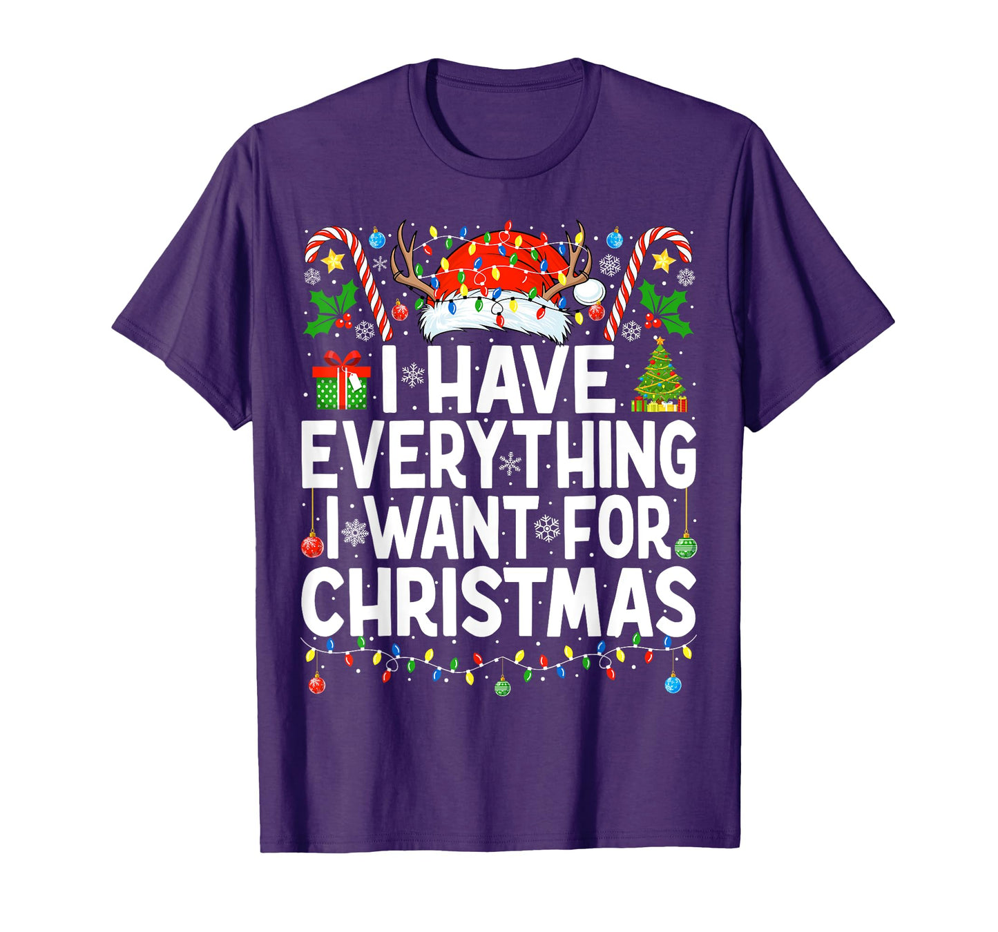 Have Everything I Want for Christmas Couple Pajama Couples T-Shirt