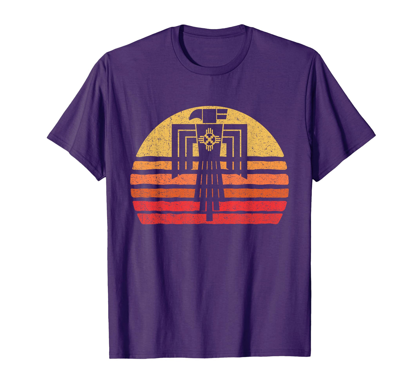 Native American Totem Thunderbird Sunset Silhouette T-Shirt T-Shirt
