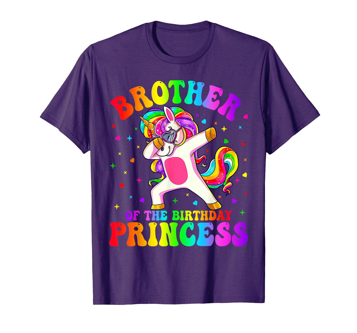 Brother of the Birthday Princess Girl Dabbing Unicorn Funny T-Shirt