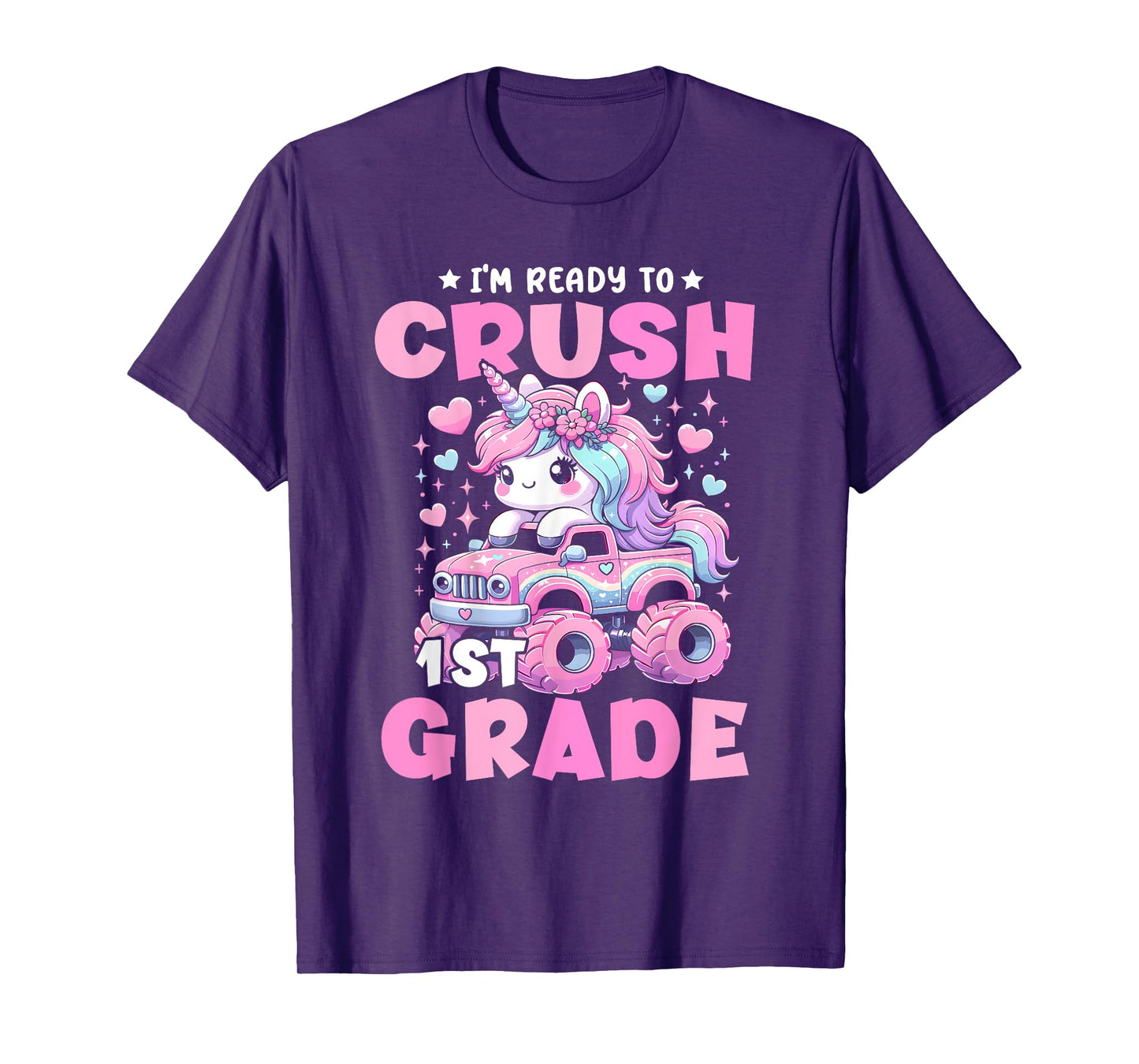 I'm Ready To Crush 1st Grade Unicorn Back To School Girls T-Shirt