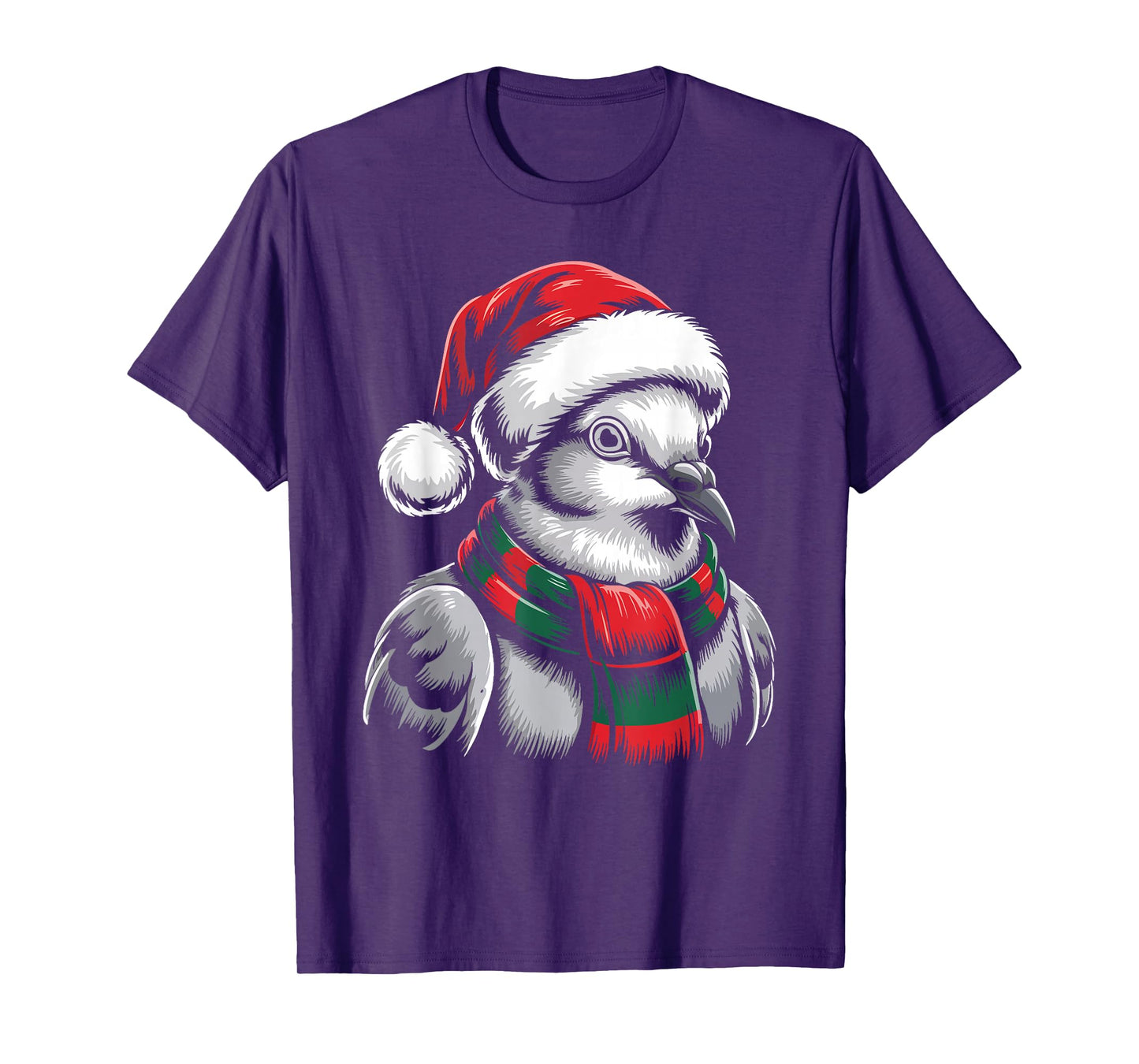 Mourning Dove Xmas Santa Hat Scarf Christmas Costume T-Shirt