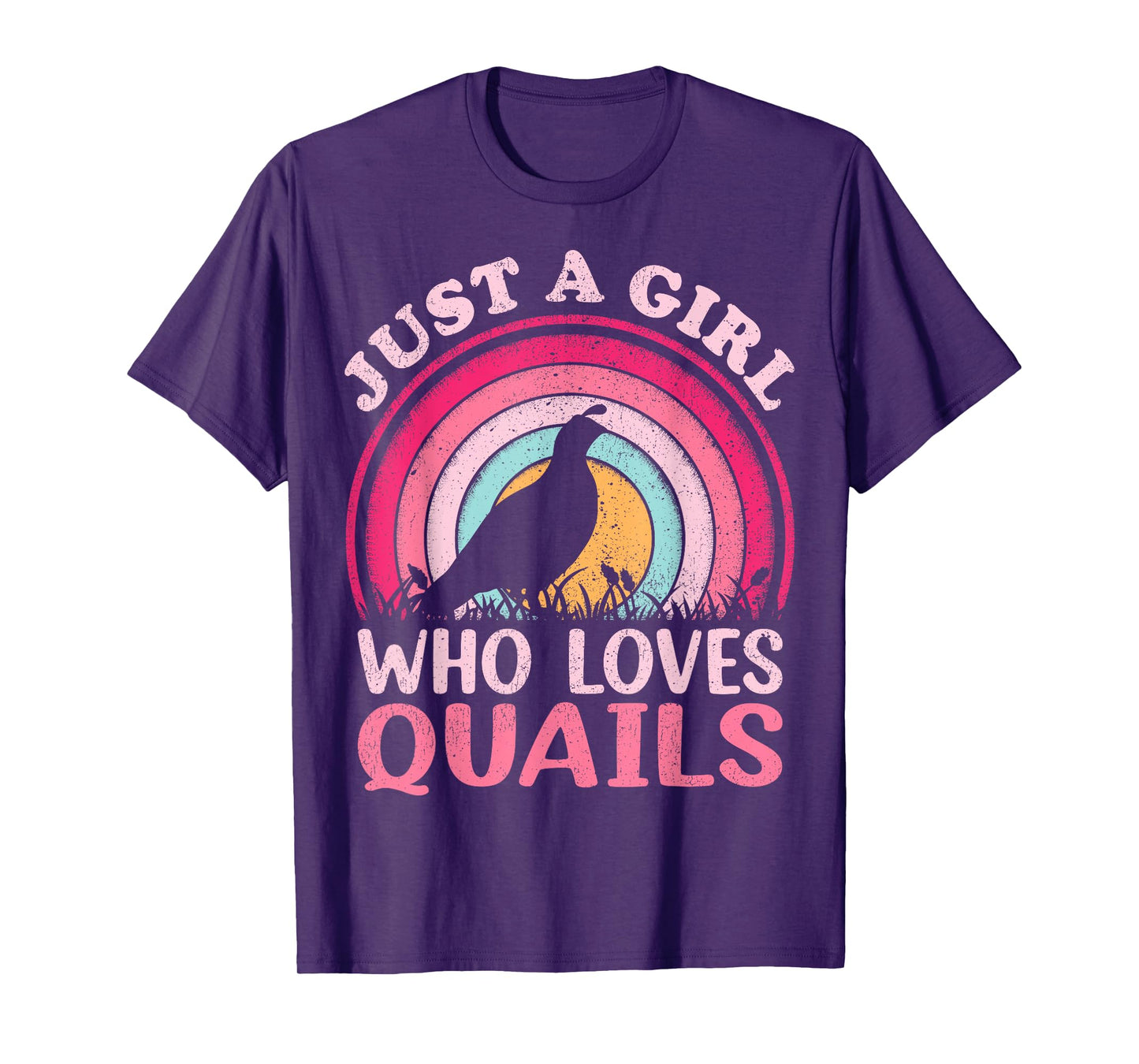 Quail Bird Vintage Retro Just A Girl Who Loves Quails T-Shirt