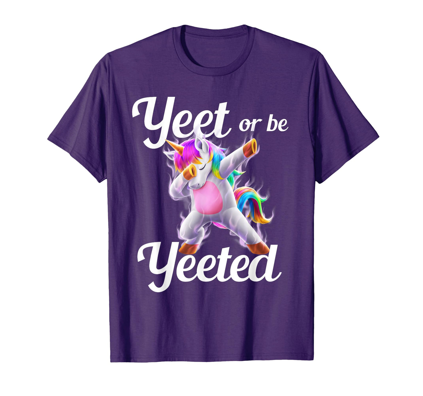 Yeet Or Be Yeeted Dabbing Unicorn Dank Meme Slogan Yeet Kids T-Shirt