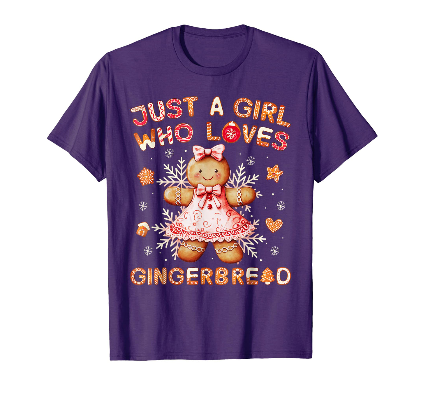 Just A Girl Who Love Gingerbread Christmas Cute T-Shirt