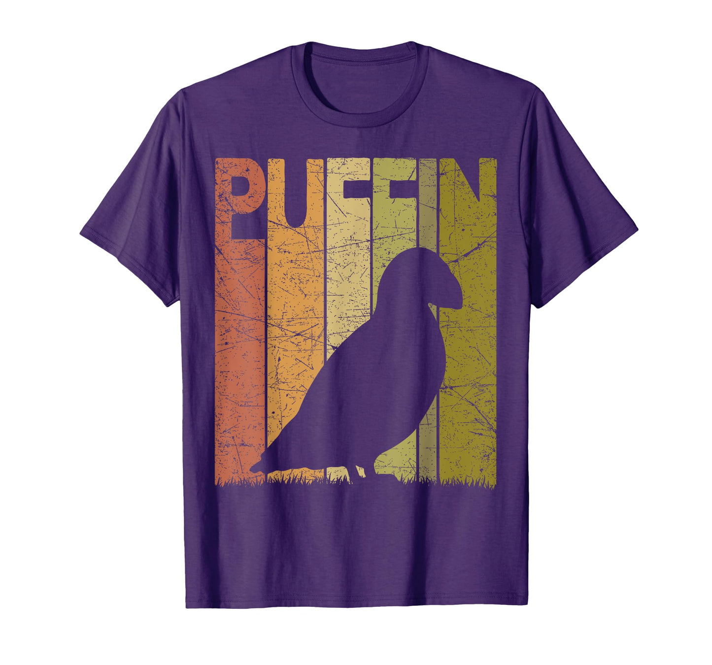 Puffin Vintage Birdwatching Puffin Retro Ornithology Birding T-Shirt