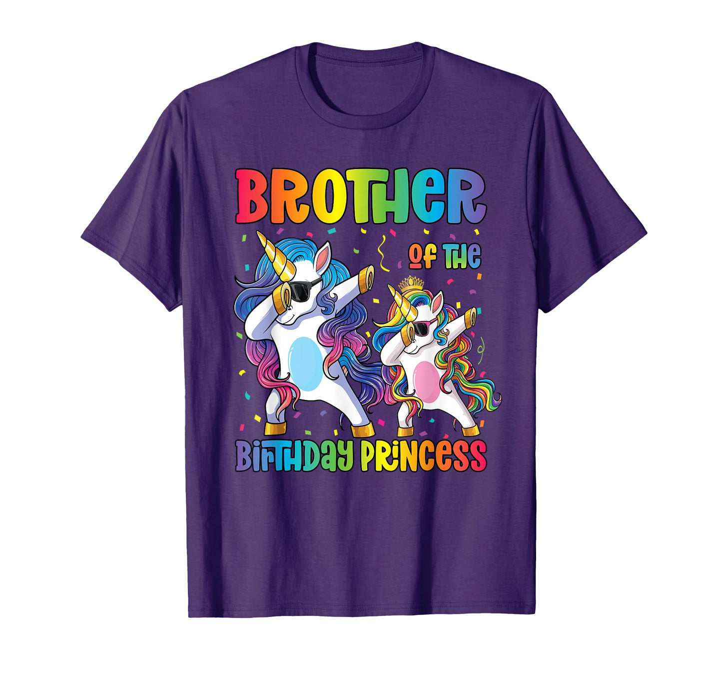 Brother of the Birthday Princess Shirt Dabbing Unicorn T-Shirt