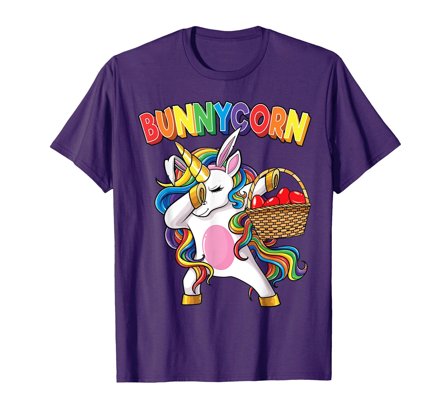 Dabbing Unicorn Shirt Bunnycorn Eggs Easter Girls Kids Dab T-Shirt