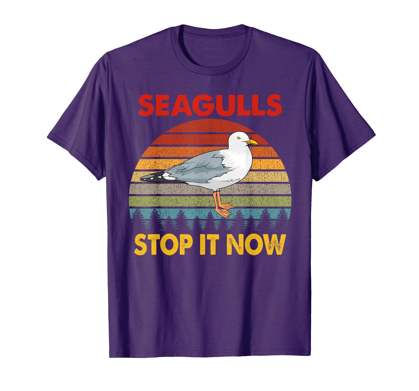 Seagulls Bird Lover Stop It Now Retro Vintage Funny Seagulls T-Shirt
