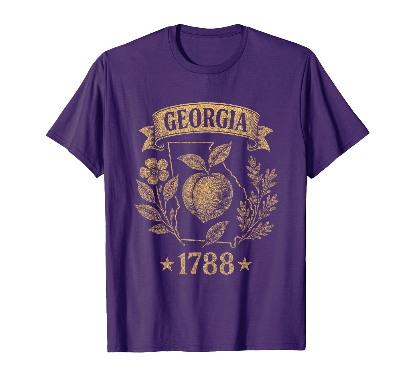 Georgia 1788 Vintage Peach Nature Southern Retro Pride T-Shirt