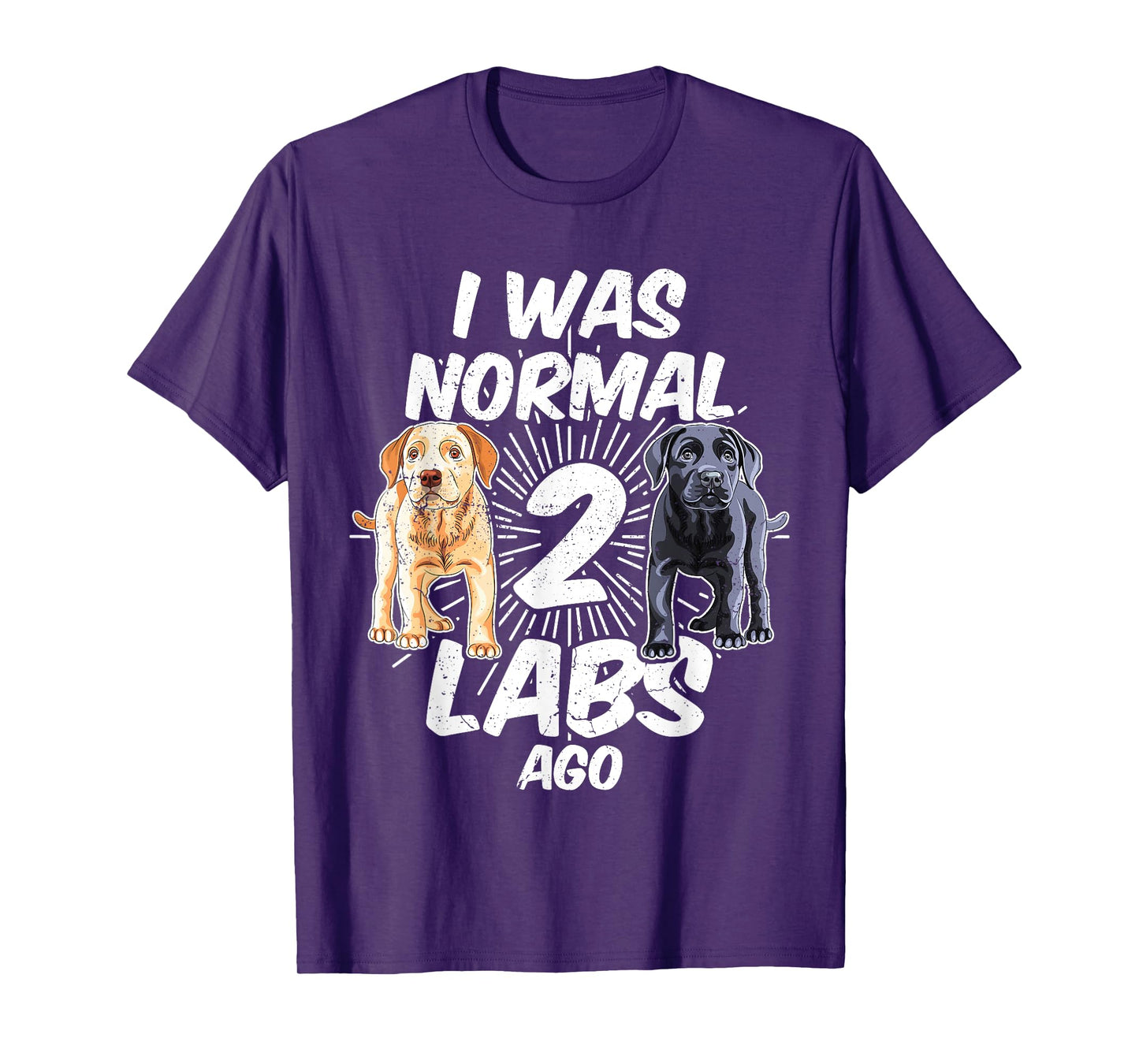 I Was Normal 2 Labs Ago Funny Labrador Dog Breed T-Shirt for Men Women