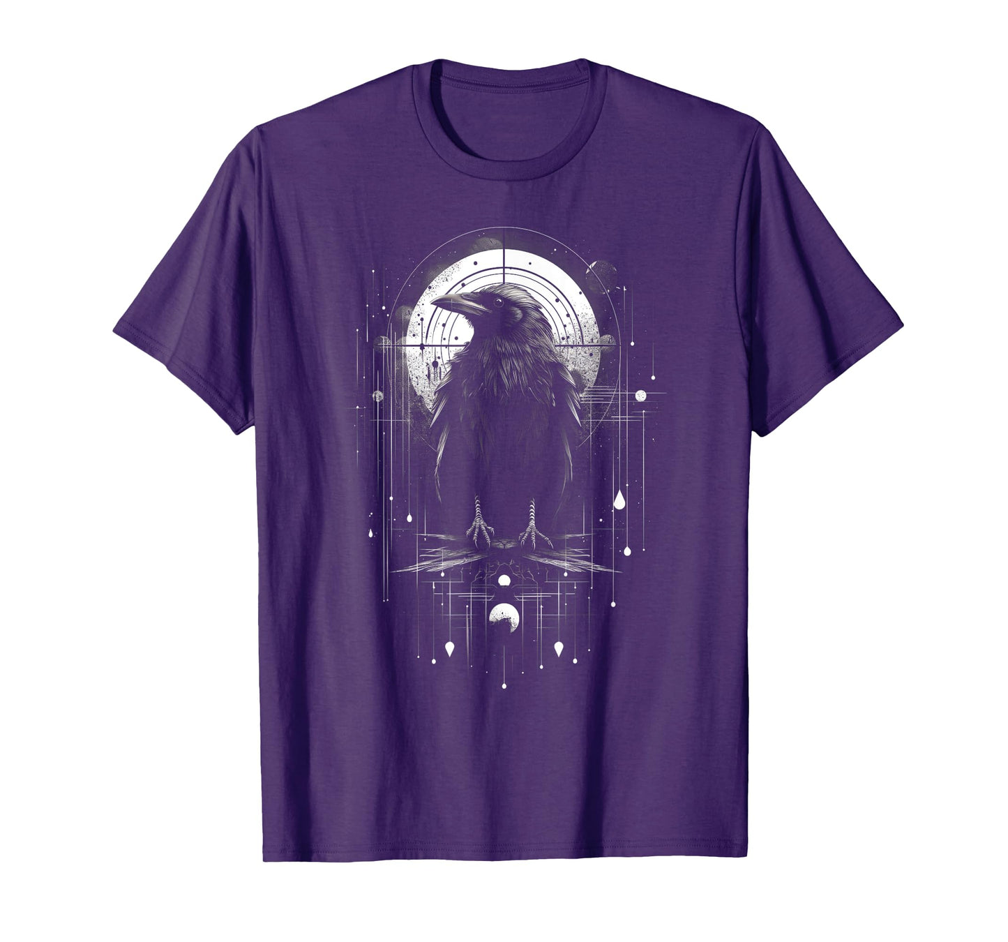 Raven Crow Dark Bird Witchcraft Omens Midnight T-Shirt