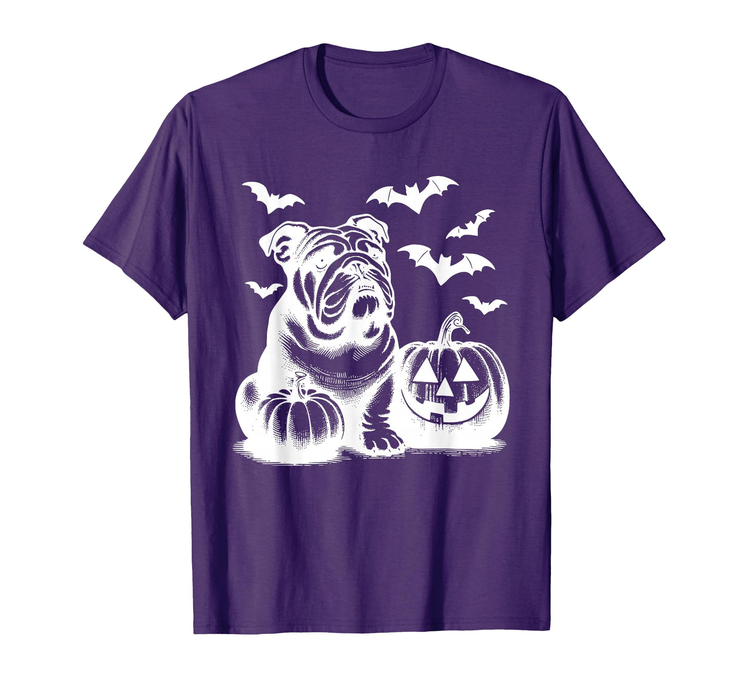 Halloween English Bulldog Pumpkin T-Shirt