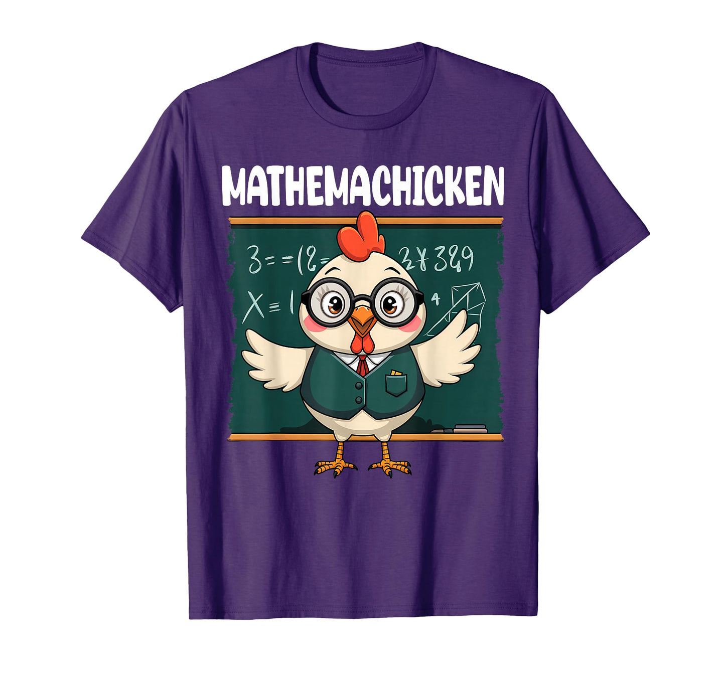 Funny Math Teacher Chicken Mathemachicken Pun T-Shirt