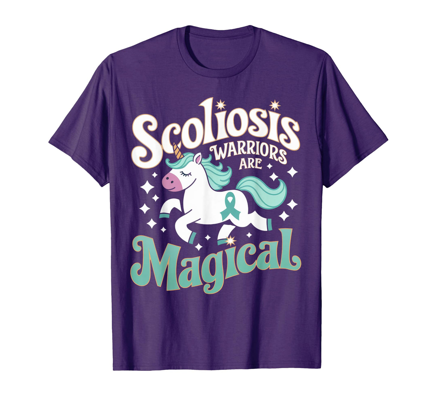 Scoliosis Warriors Are Magical Unicorn Support Awareness T-Shirt