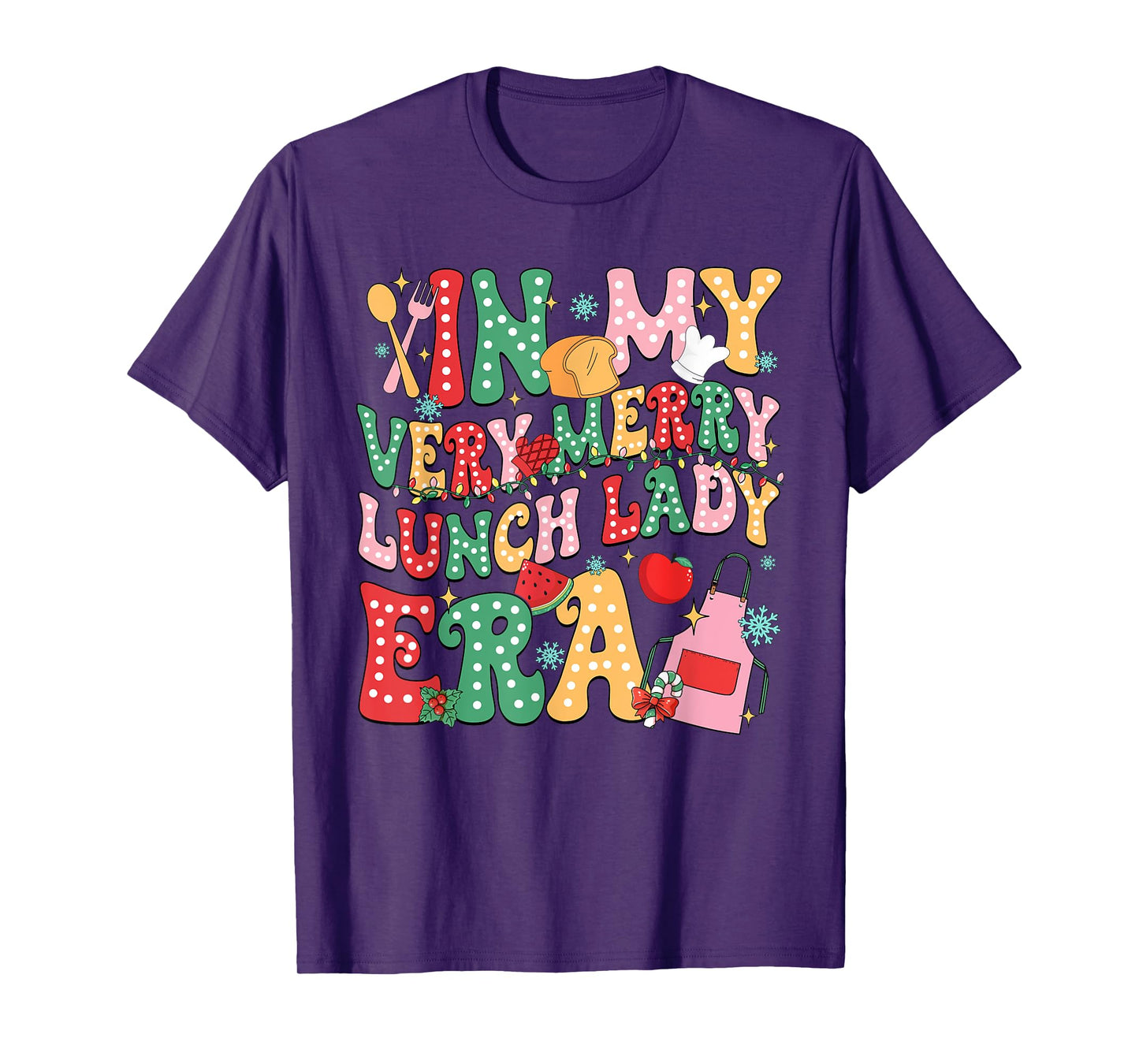 In My Very Merry Lunch Lady Era Xmas Lunch Lady Squad T-Shirt