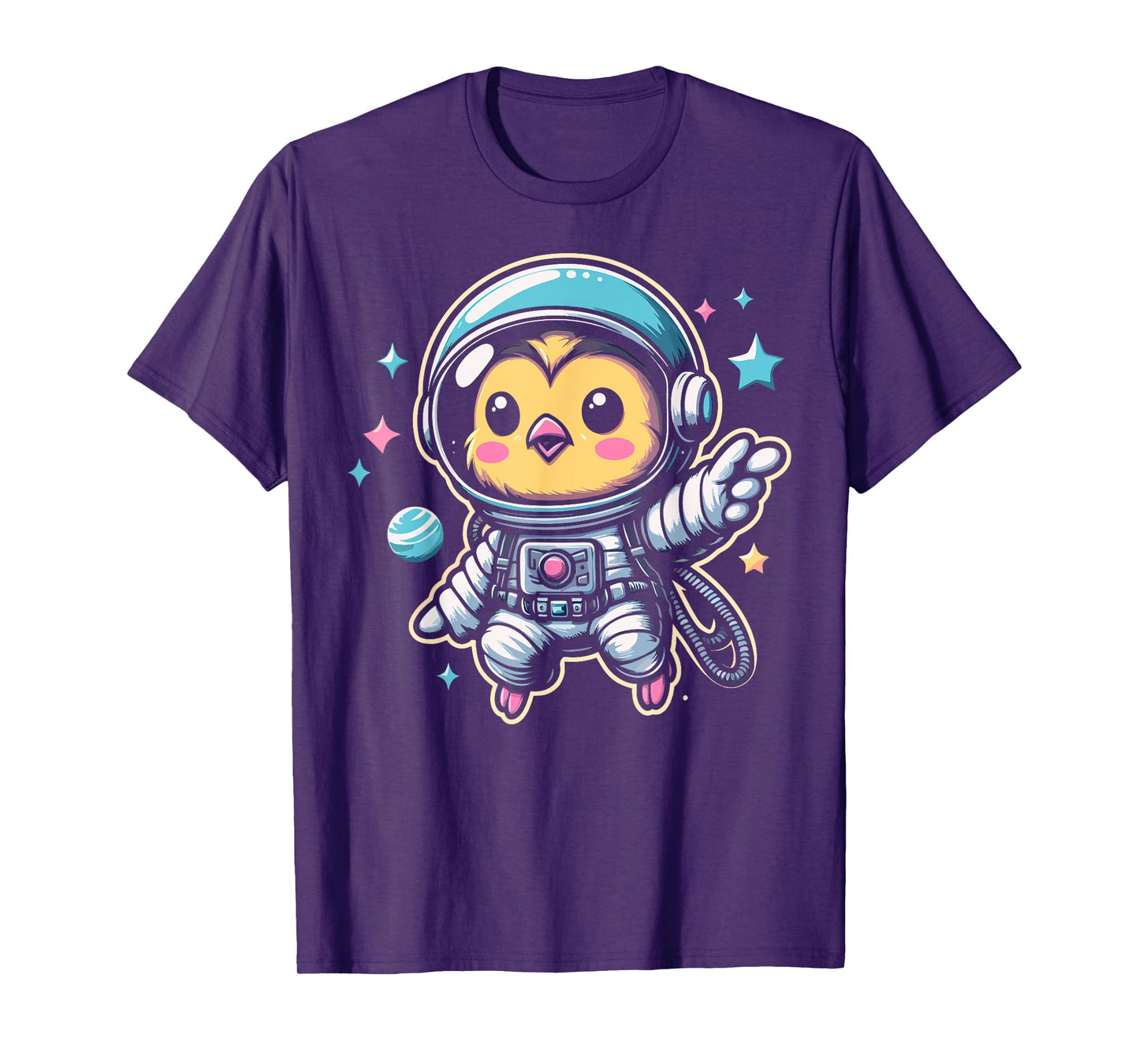 Chicken Astronaut Space Galaxy Farm Animal Poultry Lover T-Shirt