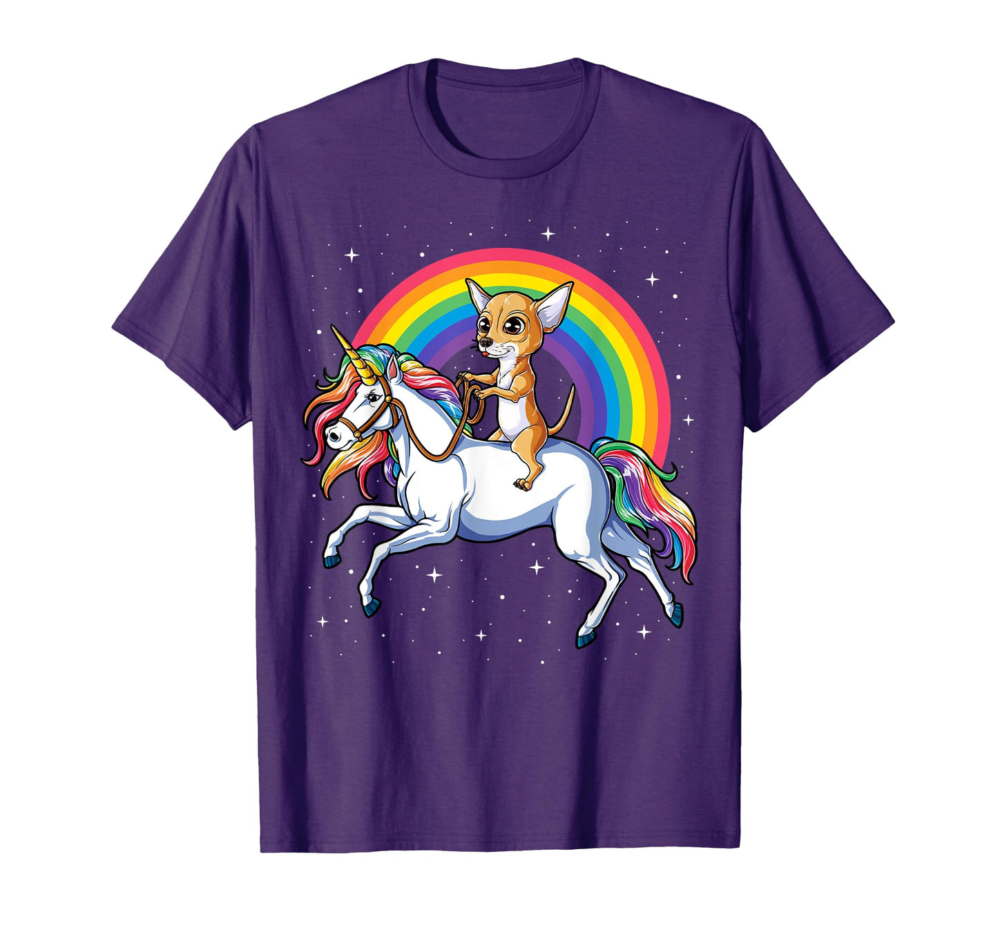Chihuahua Unicorn T shirt Girls Space Galaxy Rainbow Dog Tee T-Shirt