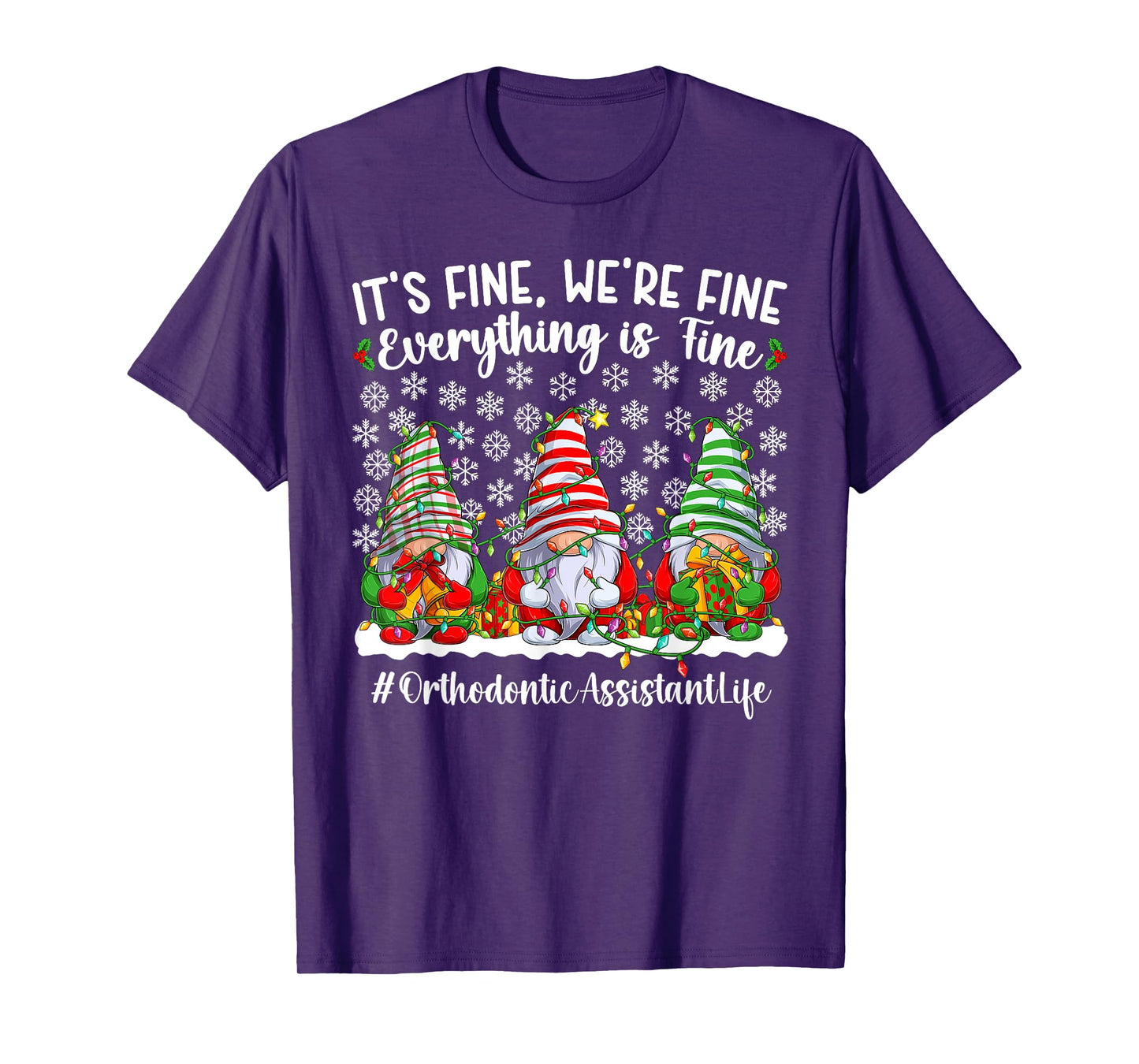 Funny Orthodontic Assistant Christmas Orthodontics Xmas T-Shirt