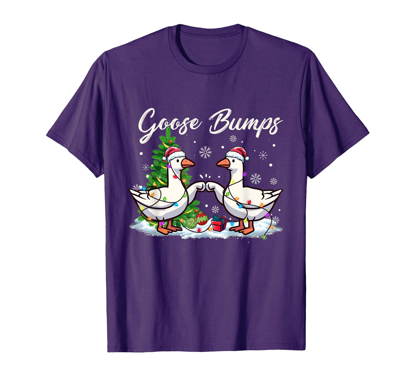 Christmas Goose Bumps Christmas Goose Geese let it snow Xmas T-Shirt