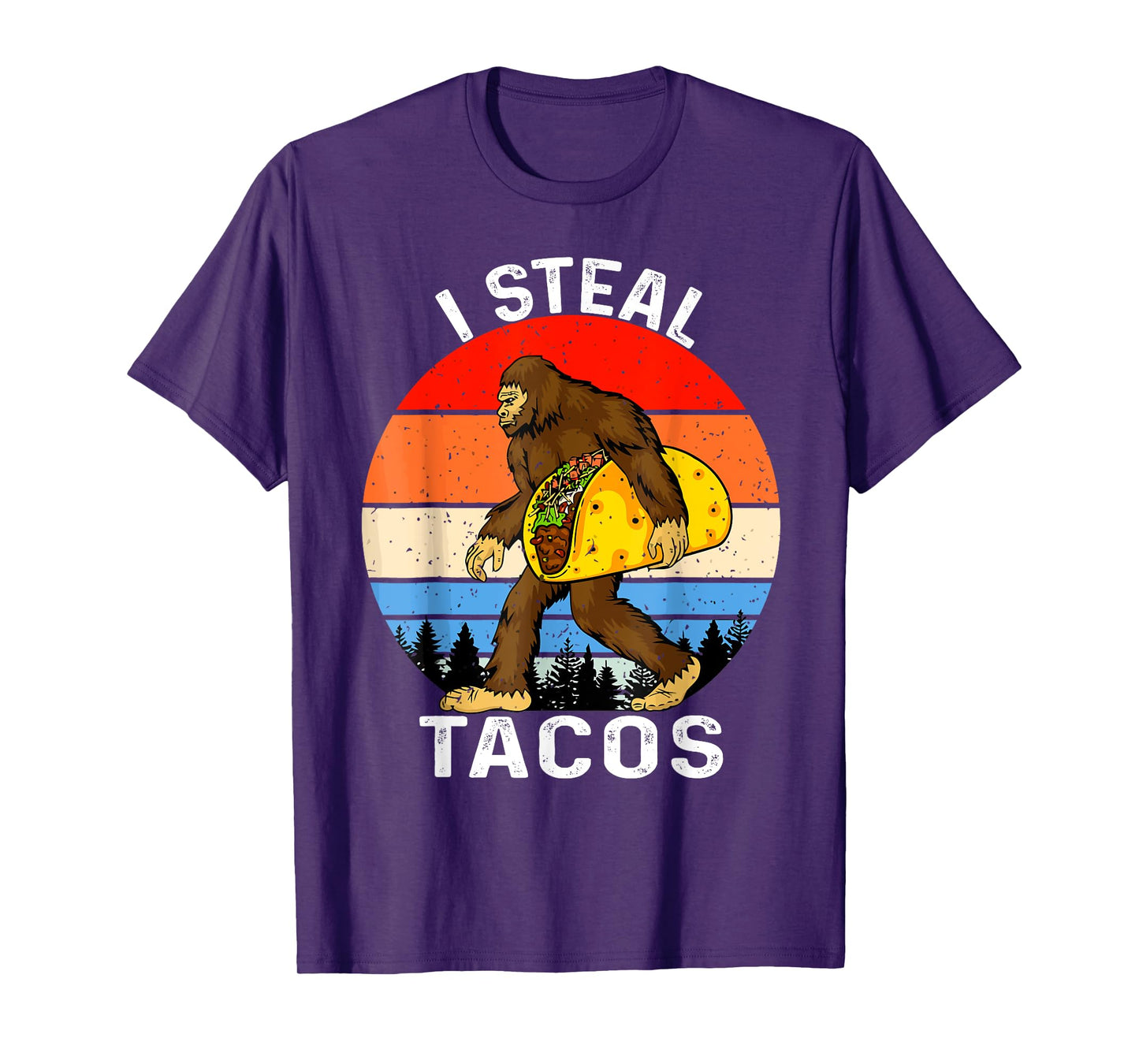 Funny I Steal Tacos Bigfoot Carrying Taco Cinco De Mayo 2025 T-Shirt