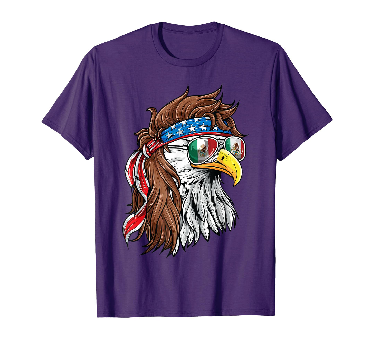 Mexican American Shirt Bald Eagle USA Mexico Flag July 4th T-Shirt
