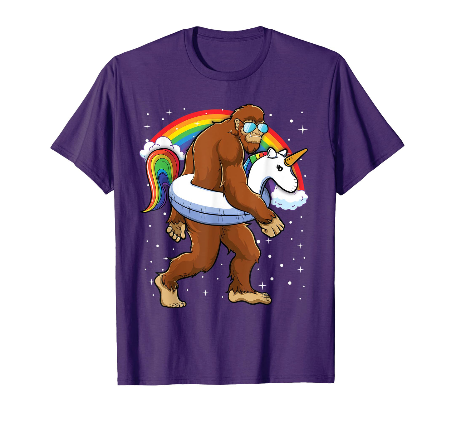 Bigfoot Unicorn Rainbow Shirt Boys Kids Girls Toddlers T-Shirt