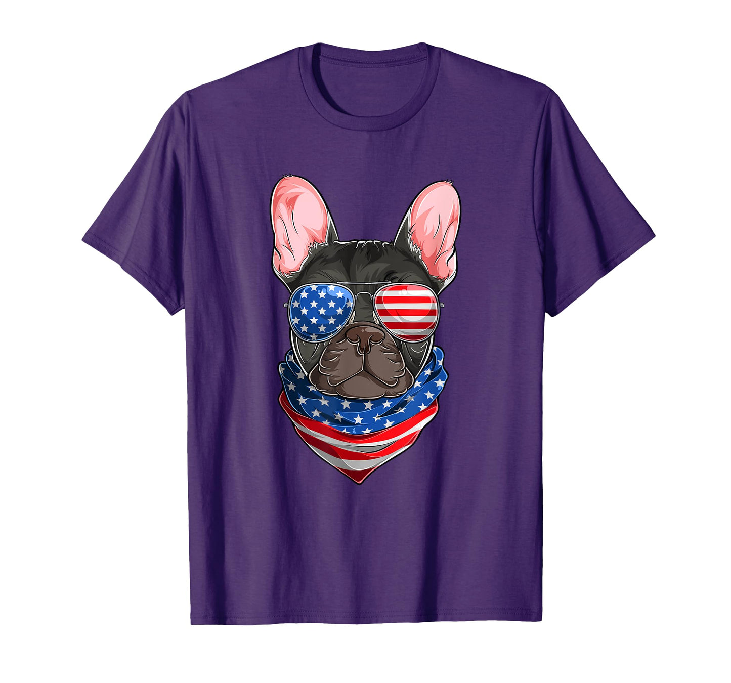 American Flag French Bulldog Shirts, Frenchie Fourth Of July T-Shirt