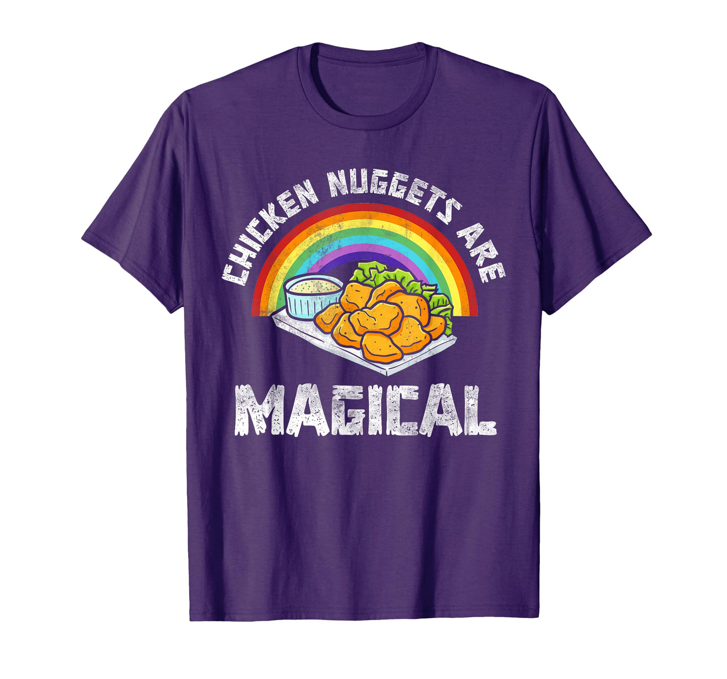 Rainbow Chicken Nuggets Are Magical Funny Chicken Nugget T-Shirt