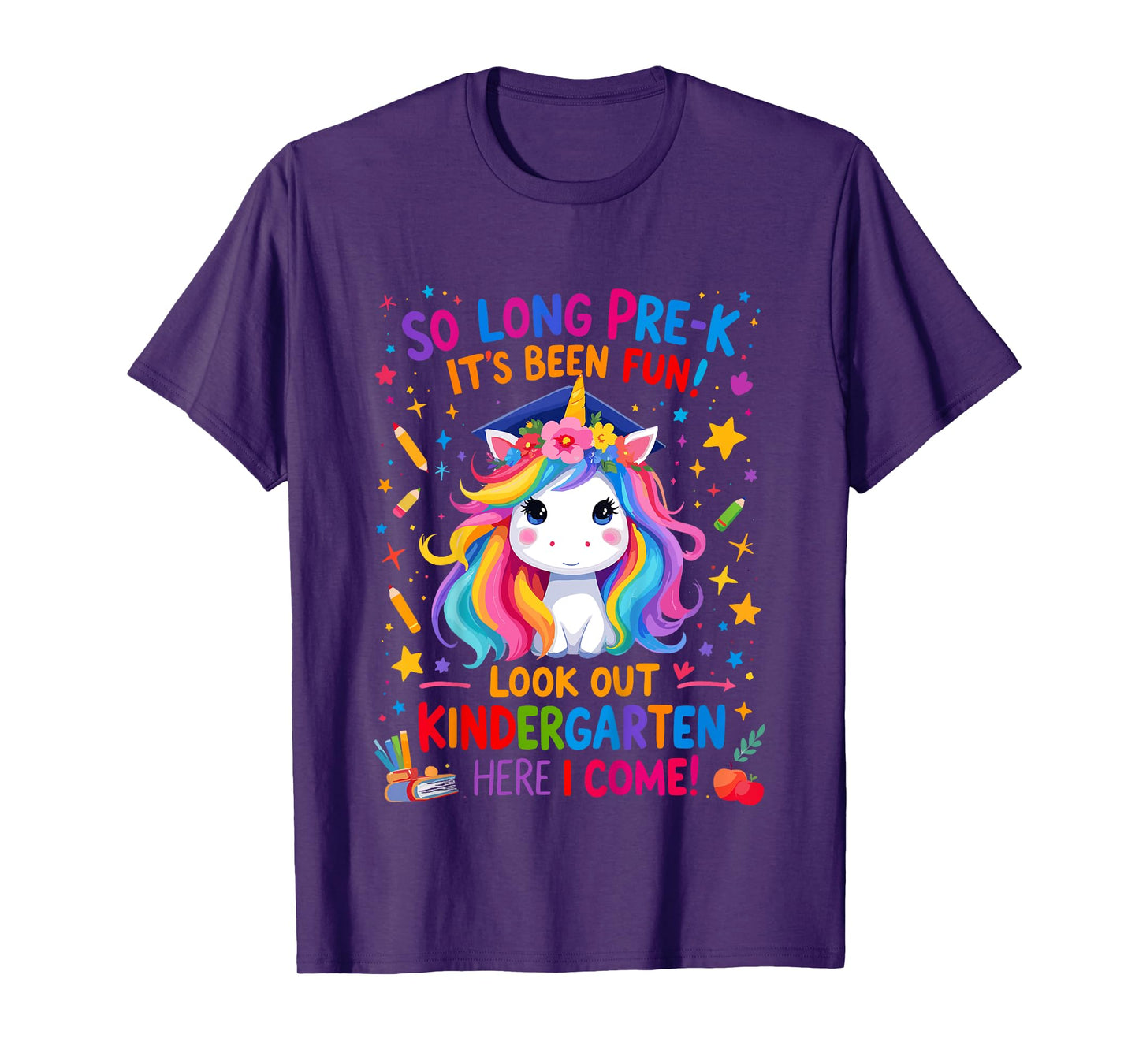 So Long Pre-K Graduation Girls PreK Graduates Unicorn T-Shirt